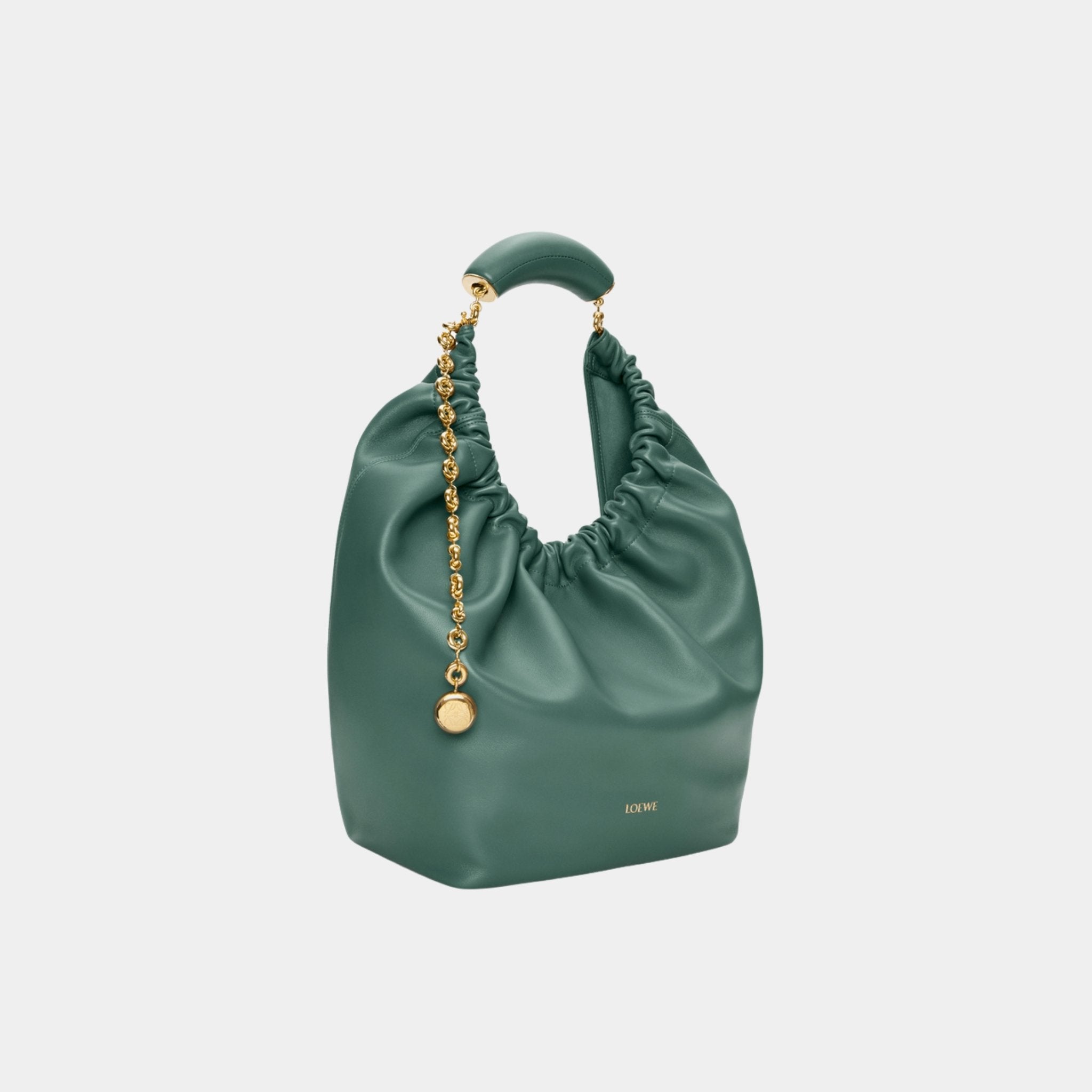 Loewe Medium-sized Squeeze Bag Velvety Nappa Lambskin, Vetiver, Side