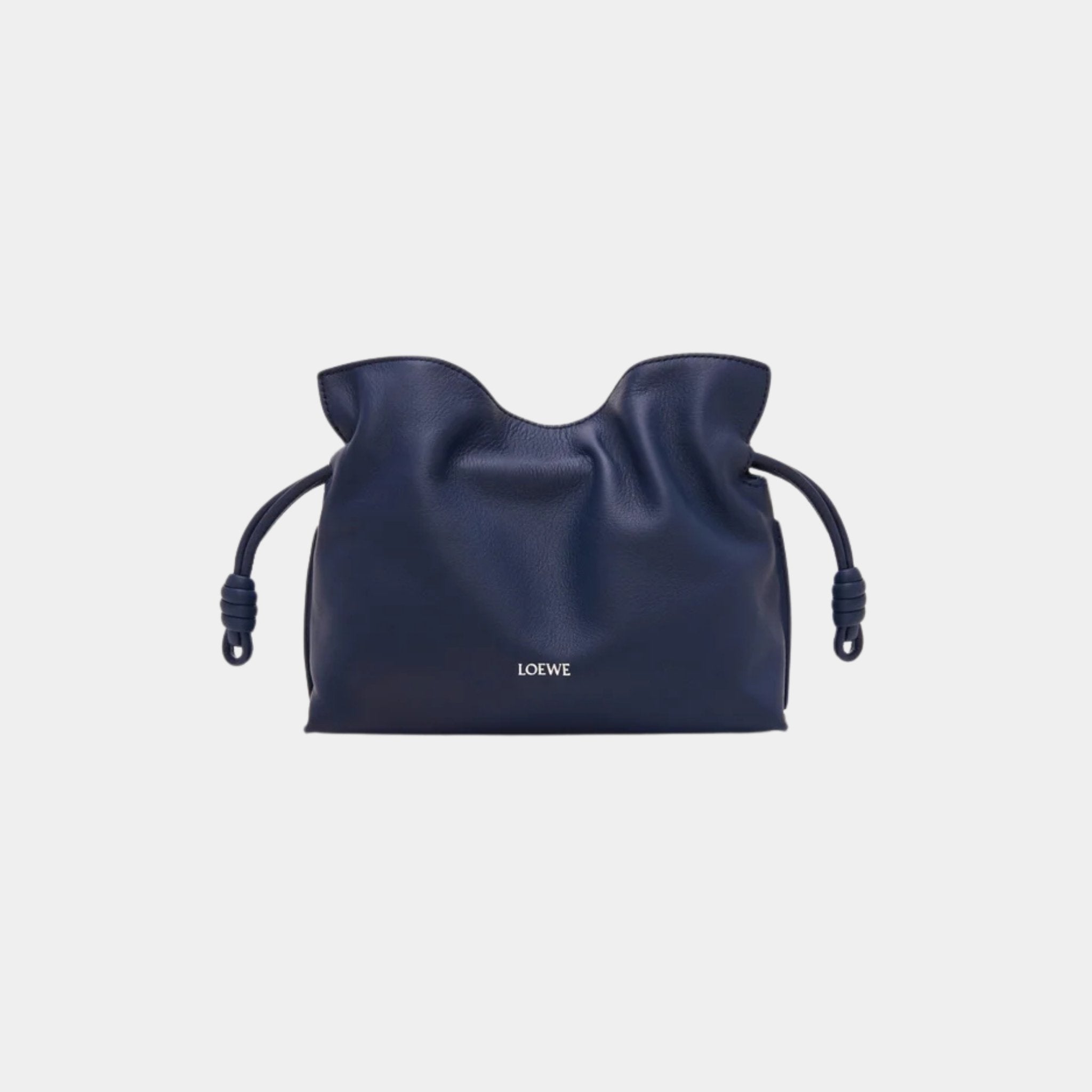 Loewe Mini Flamenco Clutch In Nappa Calfskin, Abyss Blue, Front