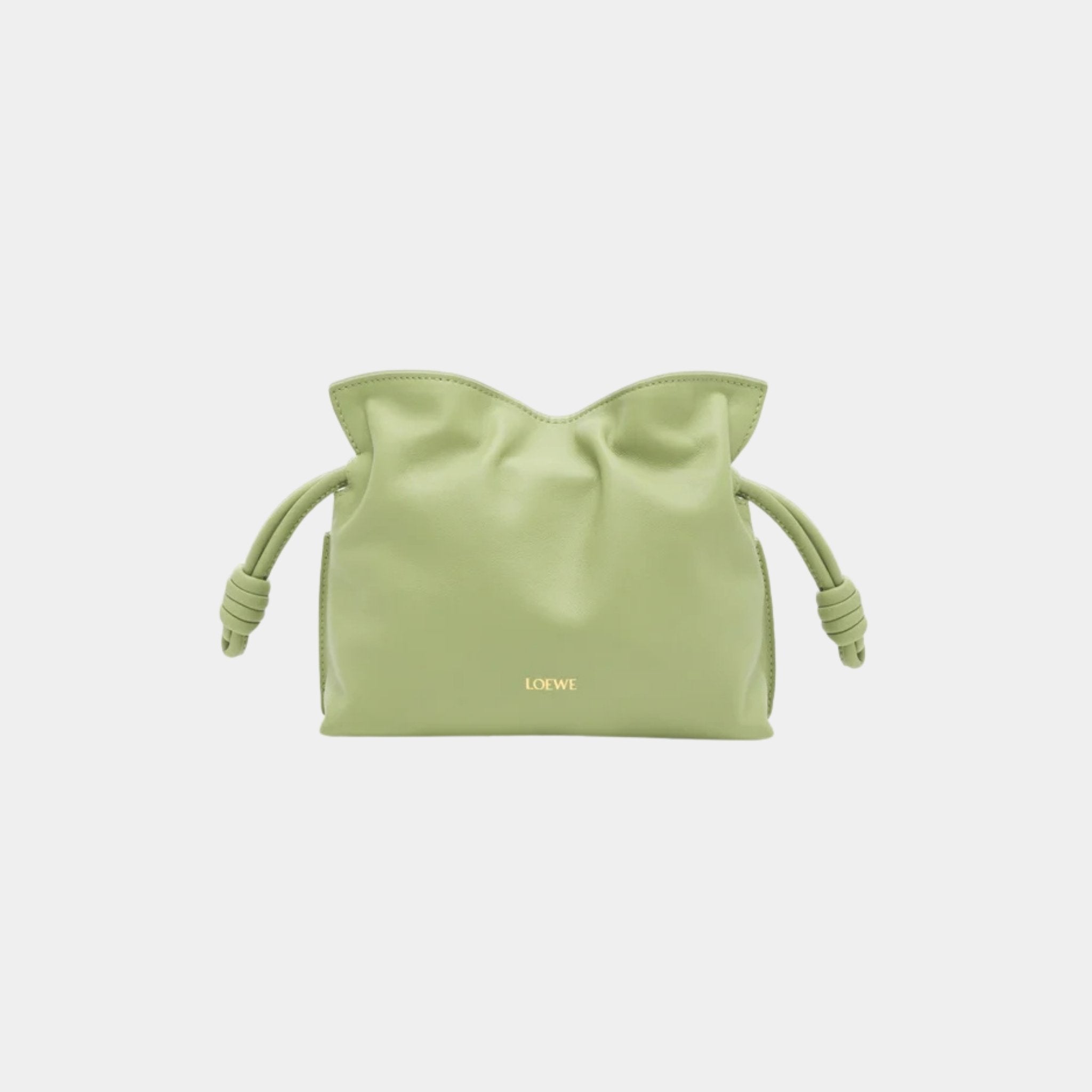 Loewe Mini Flamenco Clutch In Nappa Calfskin, Light Pear, Front
