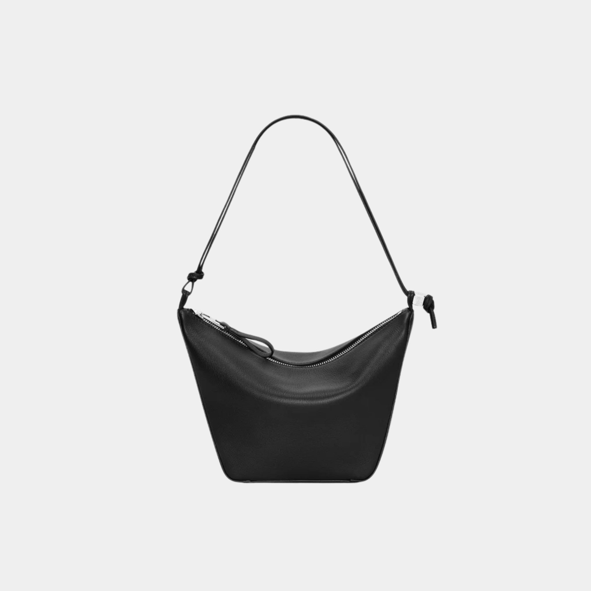Loewe Mini Hammock Hobo In Classic Calfskin, Black, Front