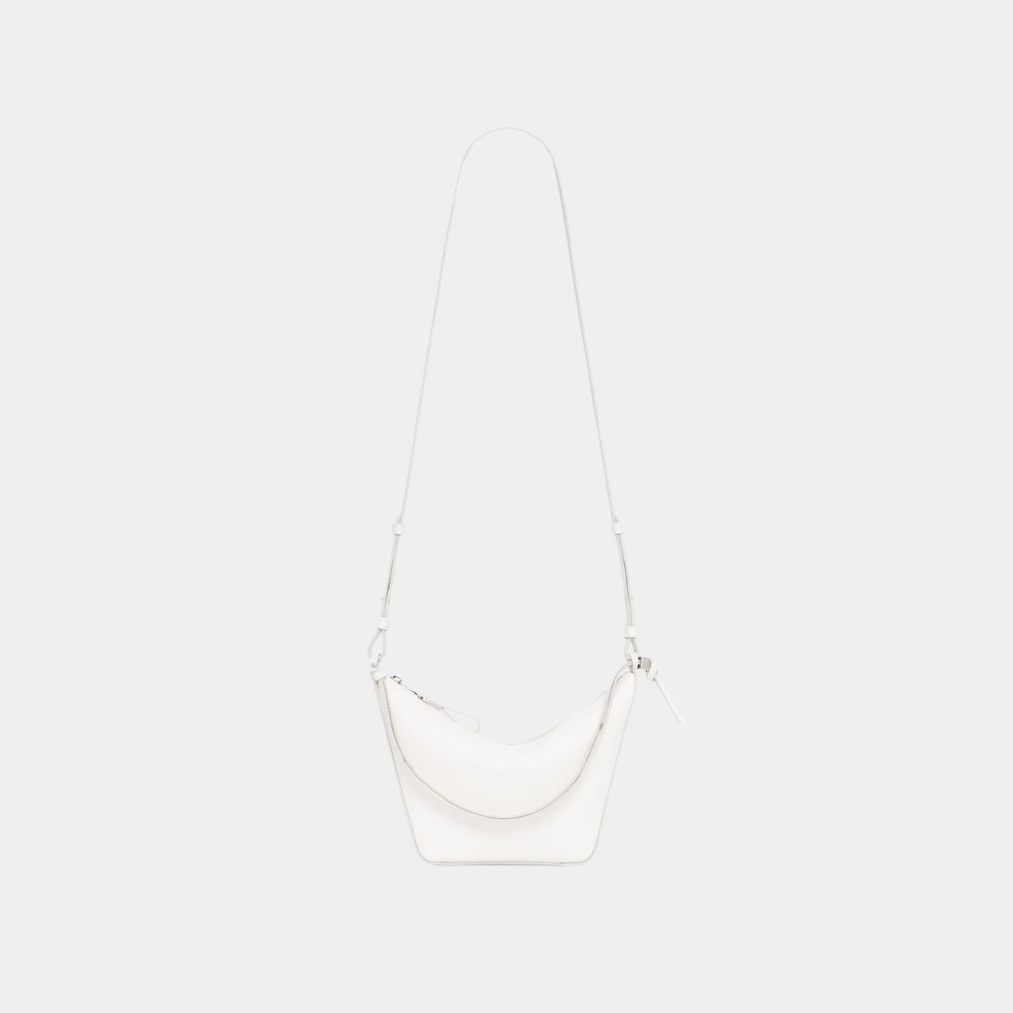 Loewe Mini Hammock Hobo In Classic Calfskin, Soft White, Strap