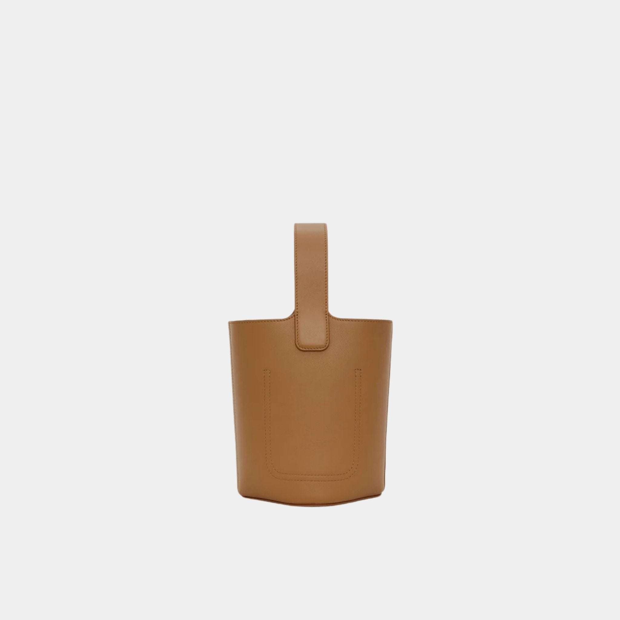 Loewe Mini Pebble Bucket In Smooth Calfskin, Oak, Back