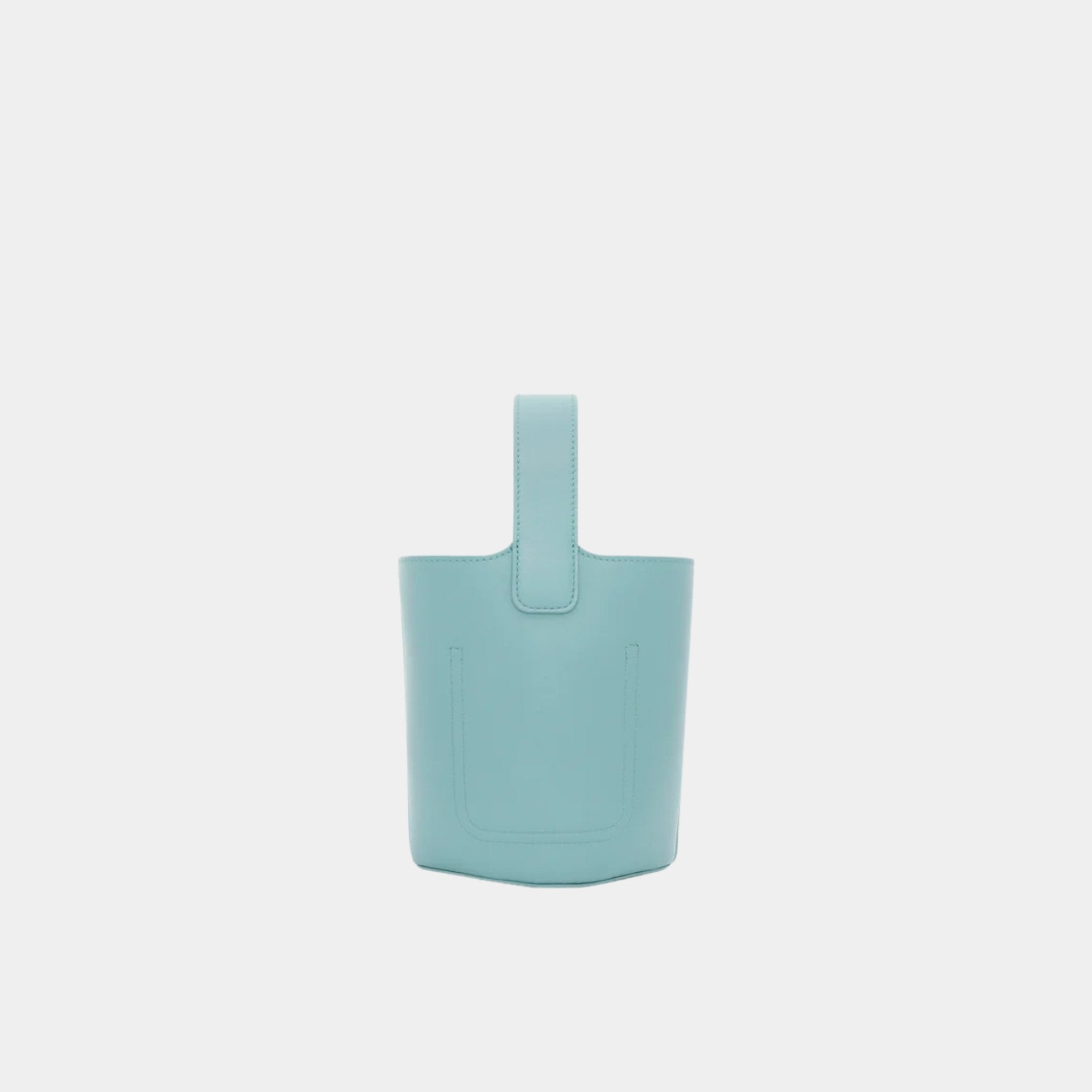 Loewe Mini Pebble Bucket In Smooth Calfskin, Water, Back
