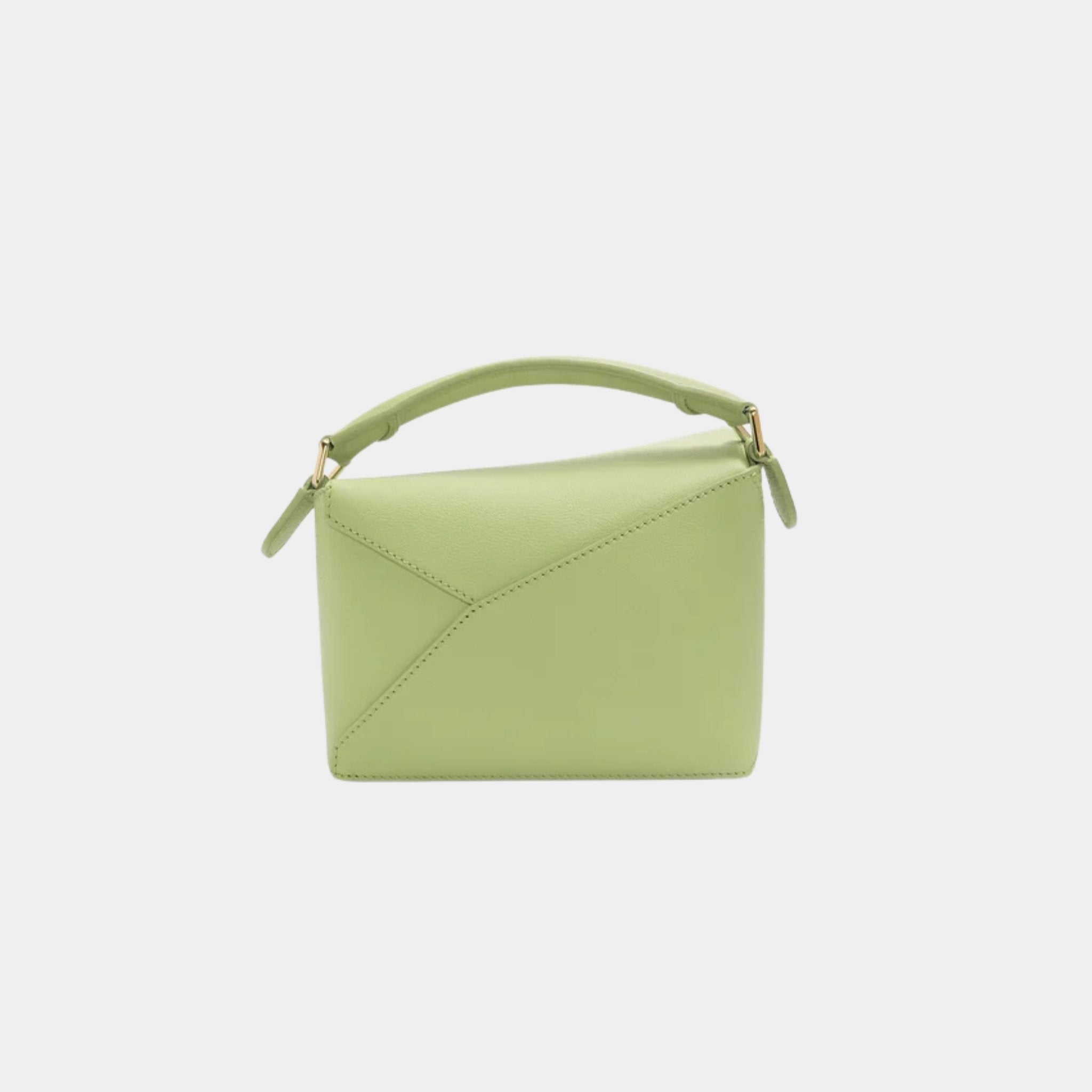 Loewe Mini Puzzle Edge Bag Classic Calf Leather, Light Pear, Back