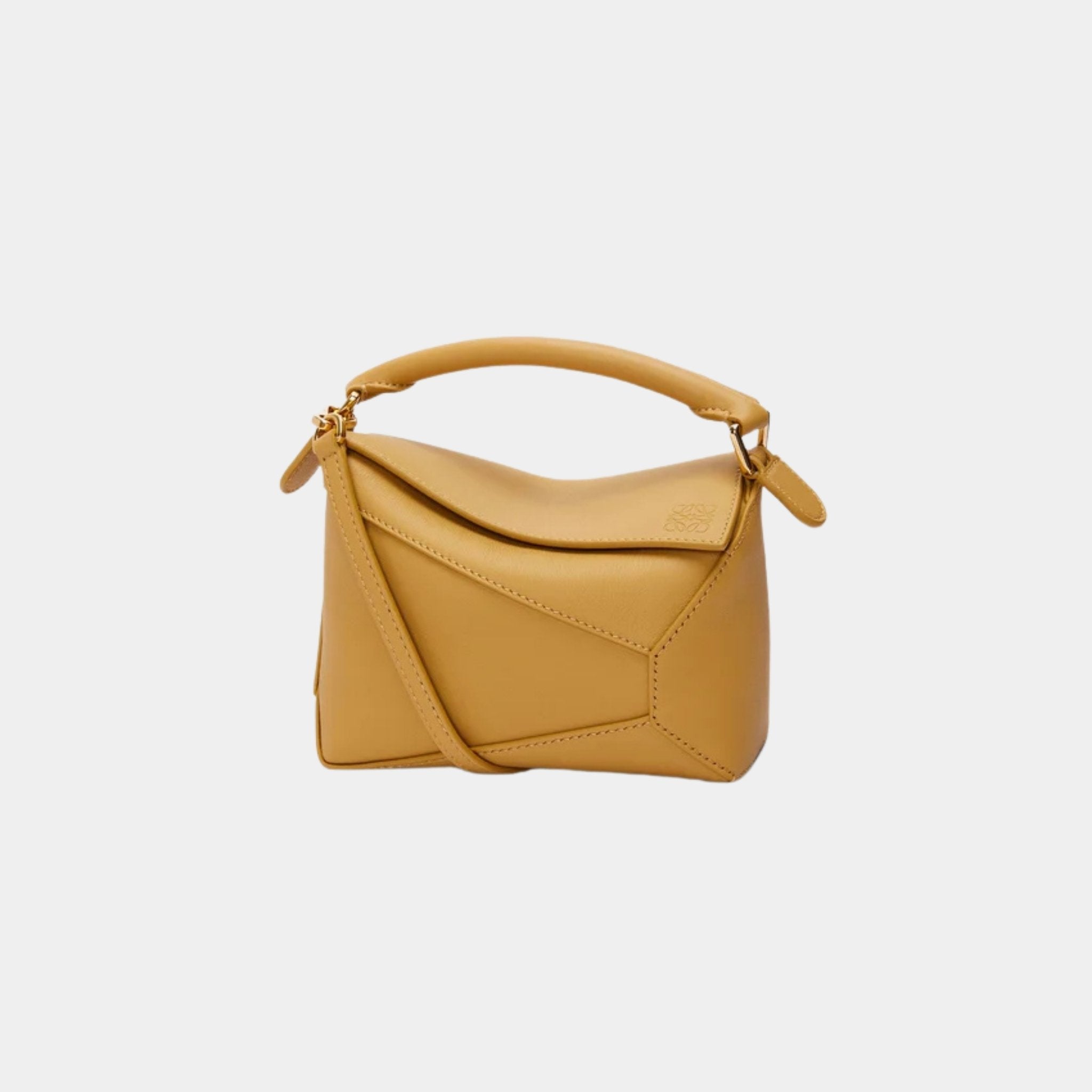 Loewe Mini Puzzle Edge Bag Classic Calf Leather, Sahara, Front
