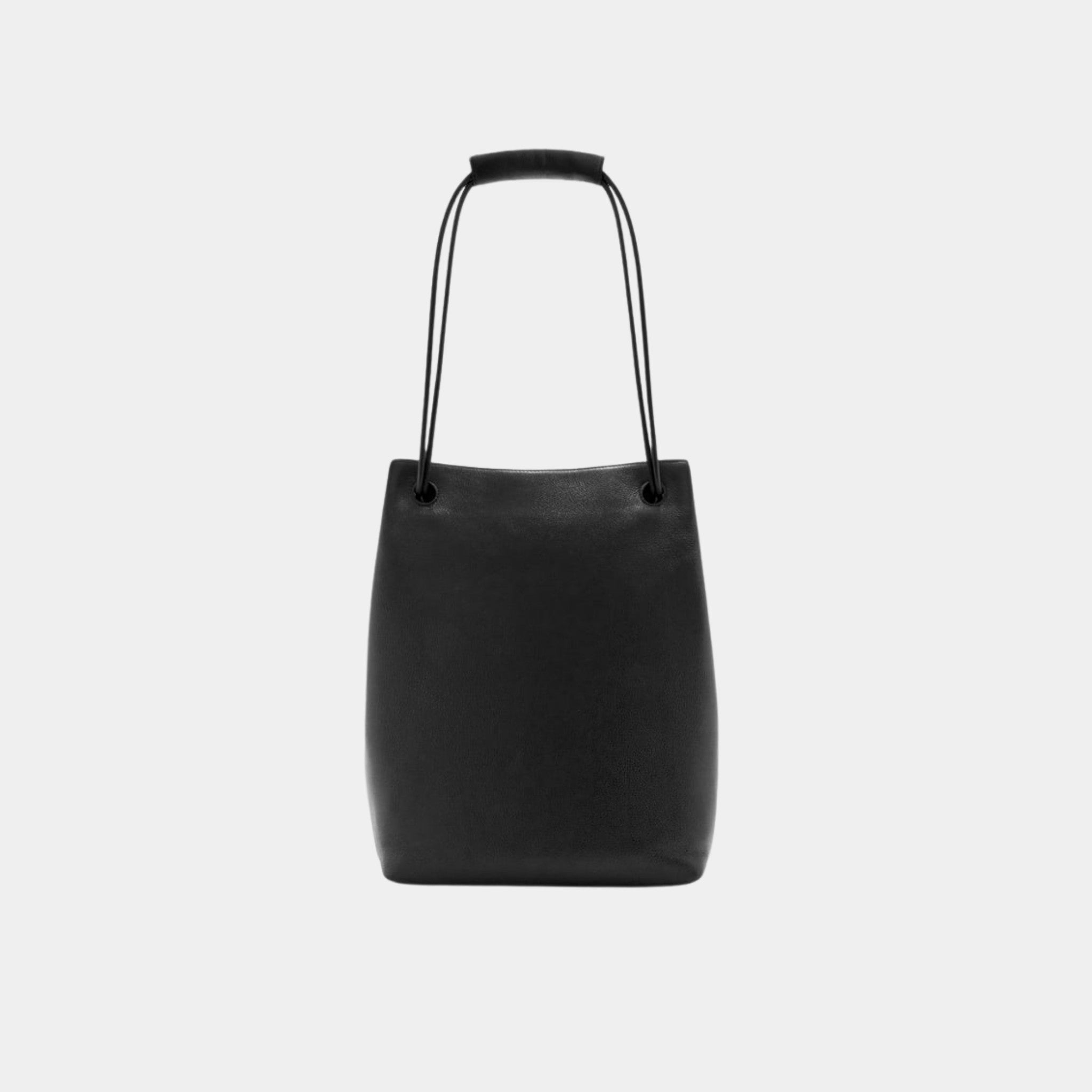 Loewe Pebble Hobo In Supple Grained Calfskin, Black, Back