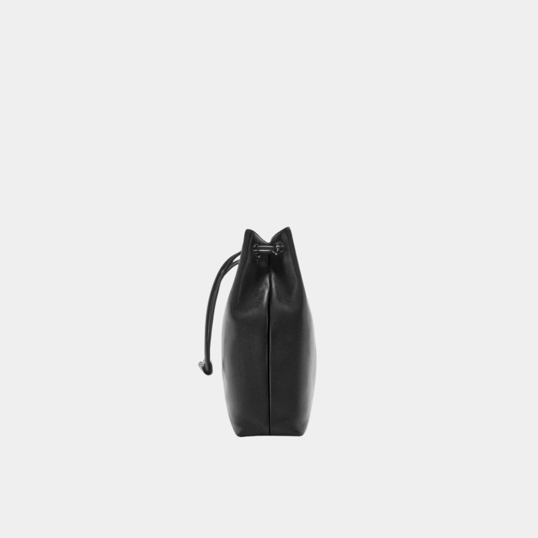 Loewe Pebble Hobo In Supple Grained Calfskin, Black, Side