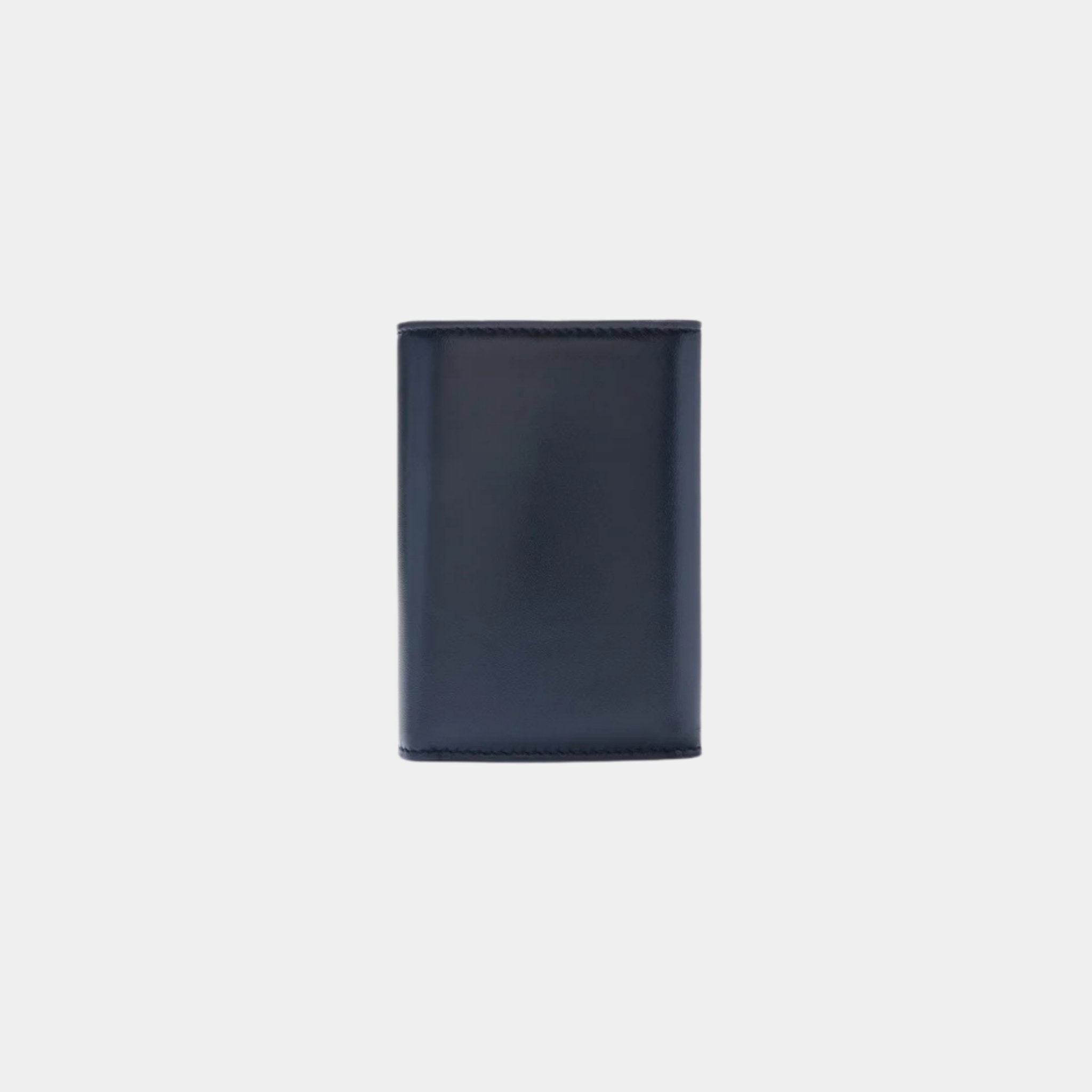 Loewe Puffer Anagram Small Vertical Wallet In Shiny Nappa Calfskin, Deep Navy, Back
