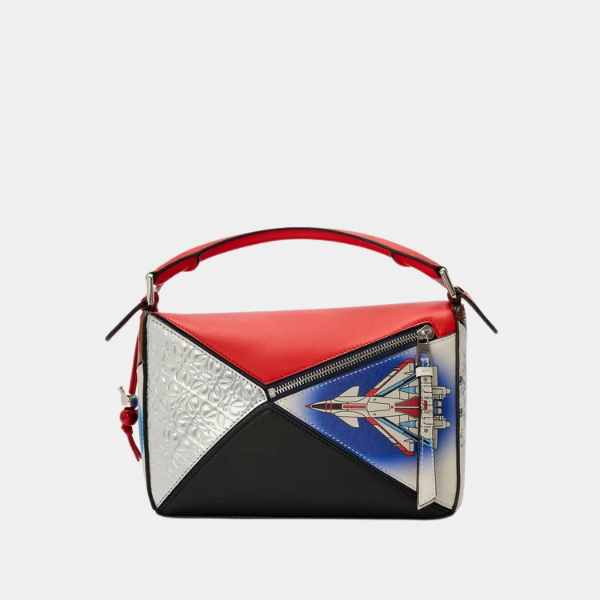 Loewe Puzzle 10 Anime Re-edition in Classic Calfskin and Textile, Back