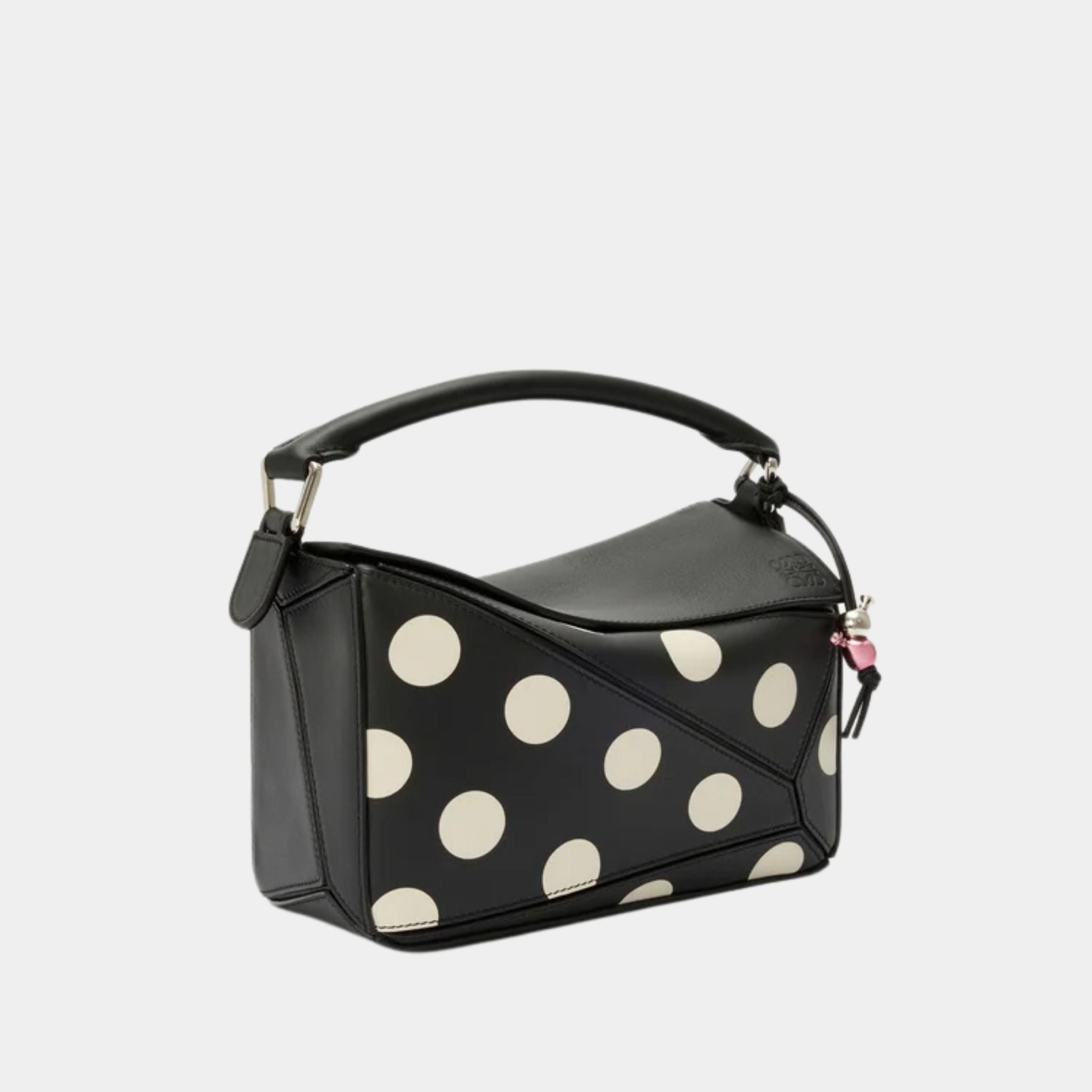 Loewe Puzzle 10 Polka Re-edition Bag in Classic Calfskin, Side