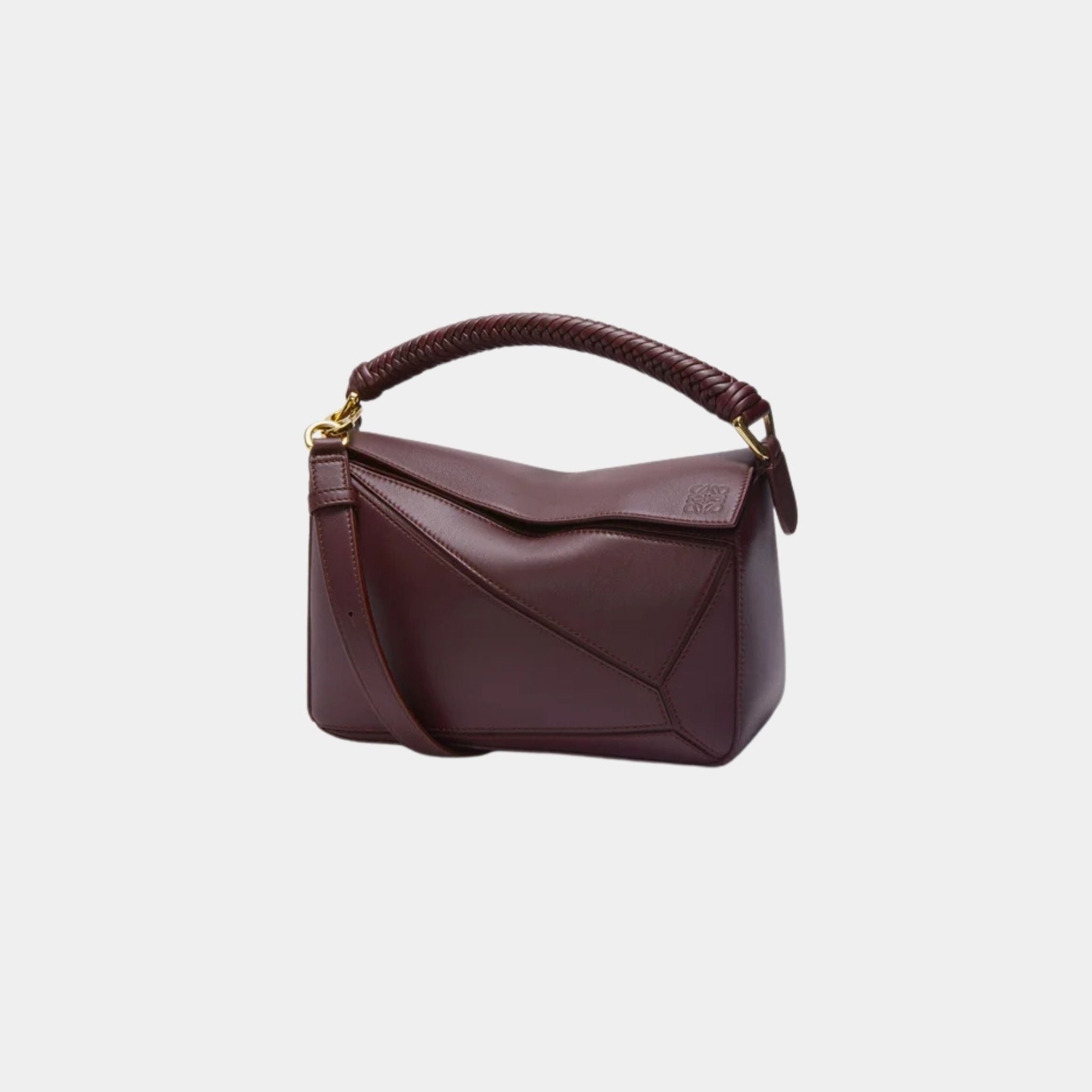 Loewe Small Puzzle Bag In Smooth Calfskin, Dark Burgundy, Front