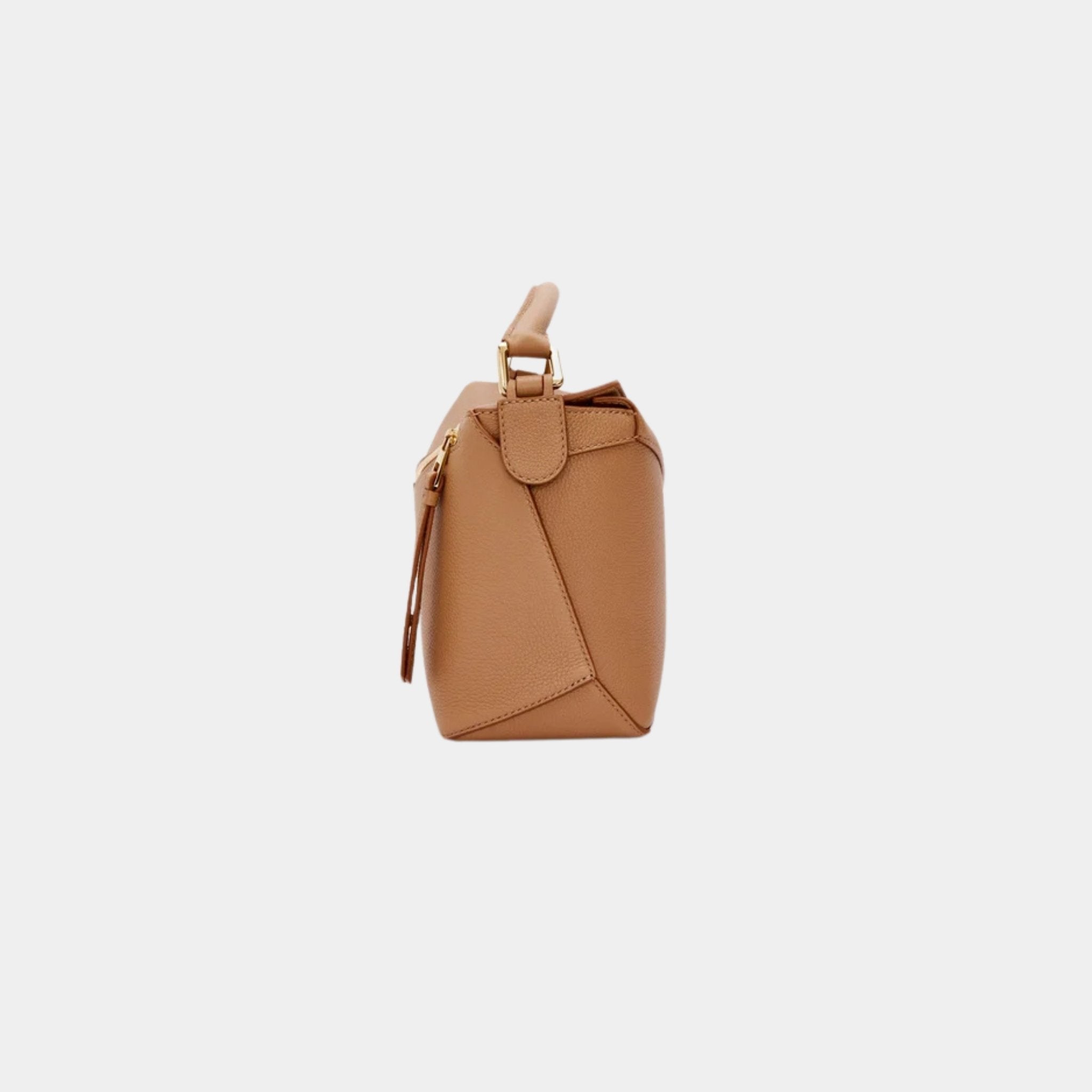 Loewe Small Puzzle Bag In Soft Grained Calfskin, Toffee, Side