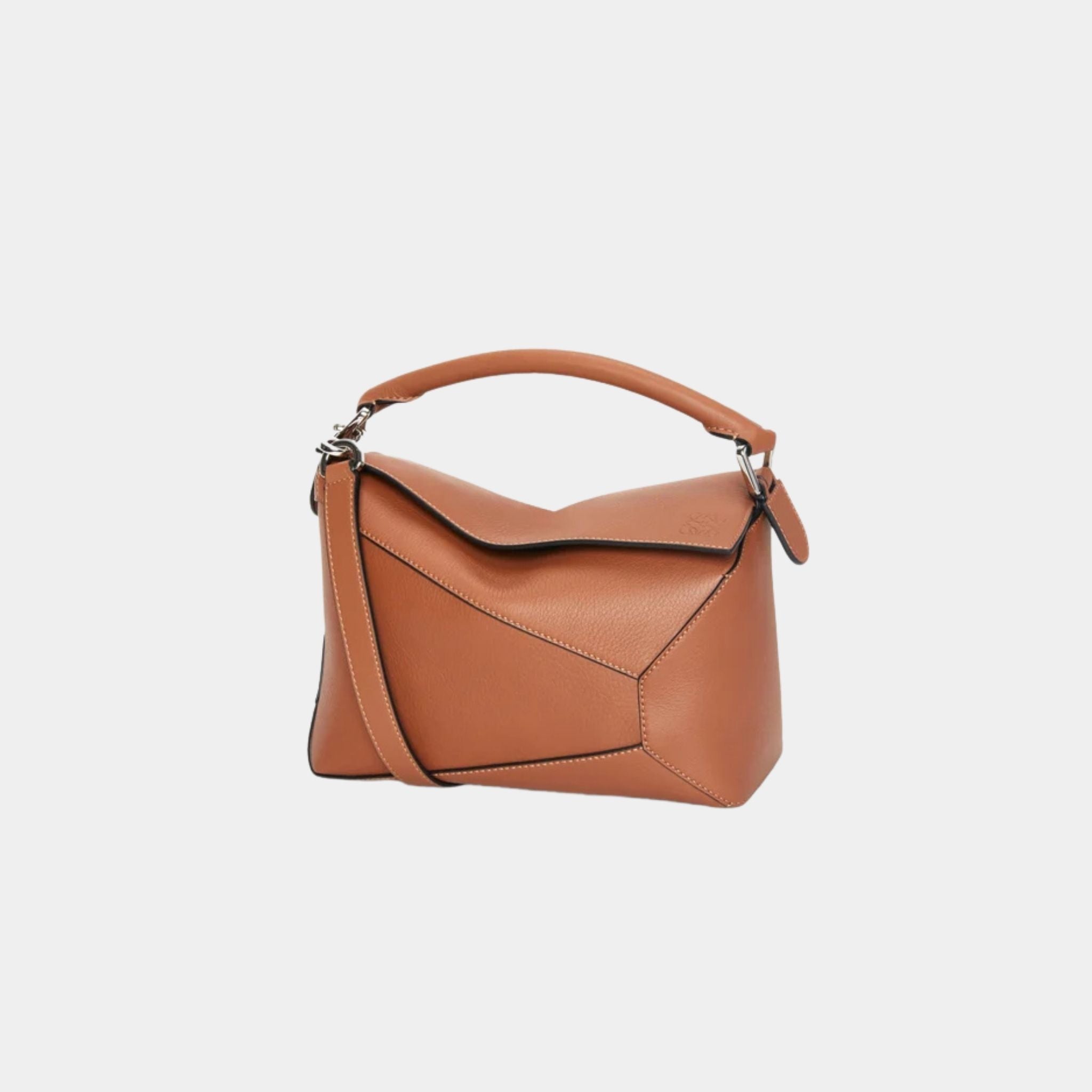 Loewe Small Puzzle Edge Bag In Classic Calfskin, Tan, Front