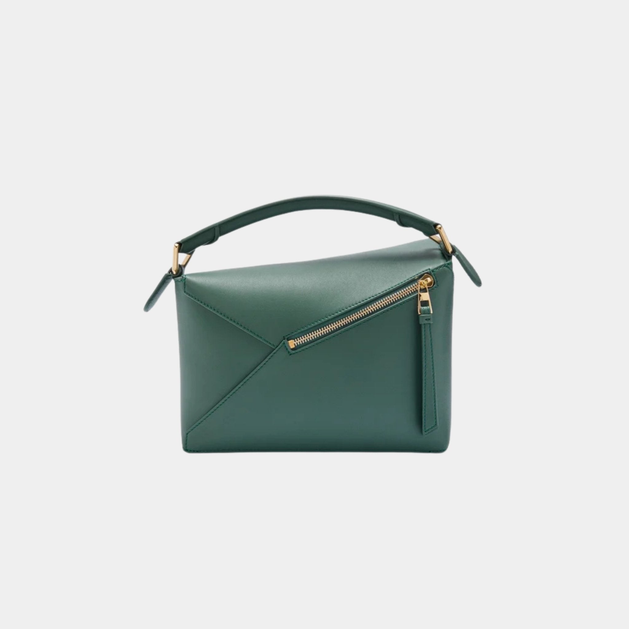 Loewe Small Puzzle Edge Bag In Classic Calfskin, Vetiver, Back