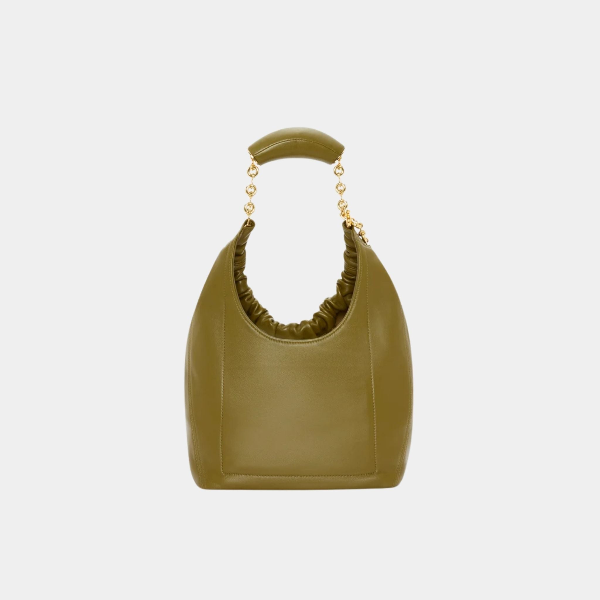 Loewe Small Squeeze Bag In Mellow Nappa Lambskin, Olive, Back