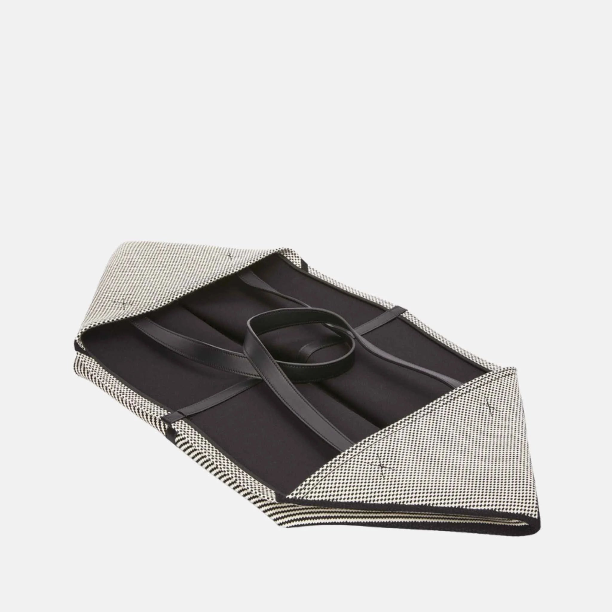 Loewe XXL Puzzle Fold Tote in Canvas Jacquard and Calfskin, Fold