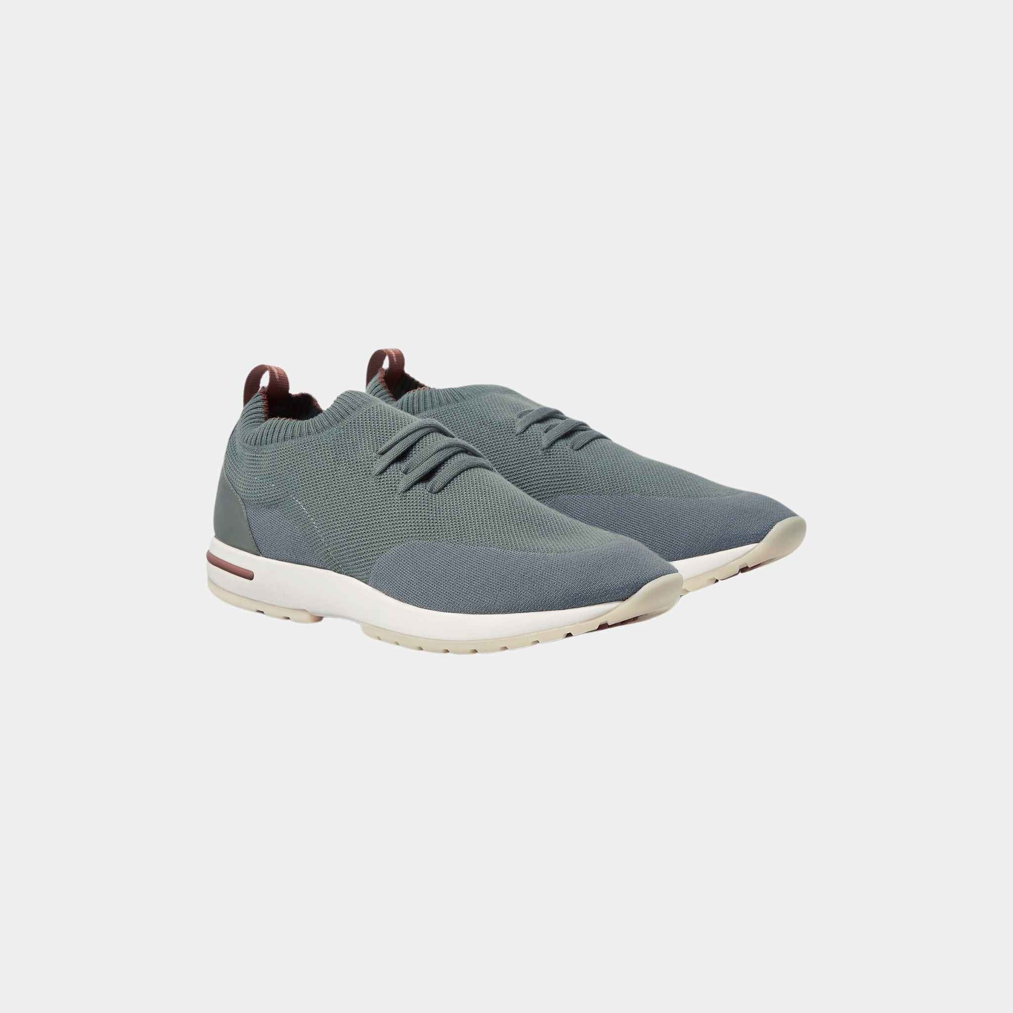 Loro Piana 360 Flexy Walk Sneaker Virgin Wool, Mediterranean Sage, Front