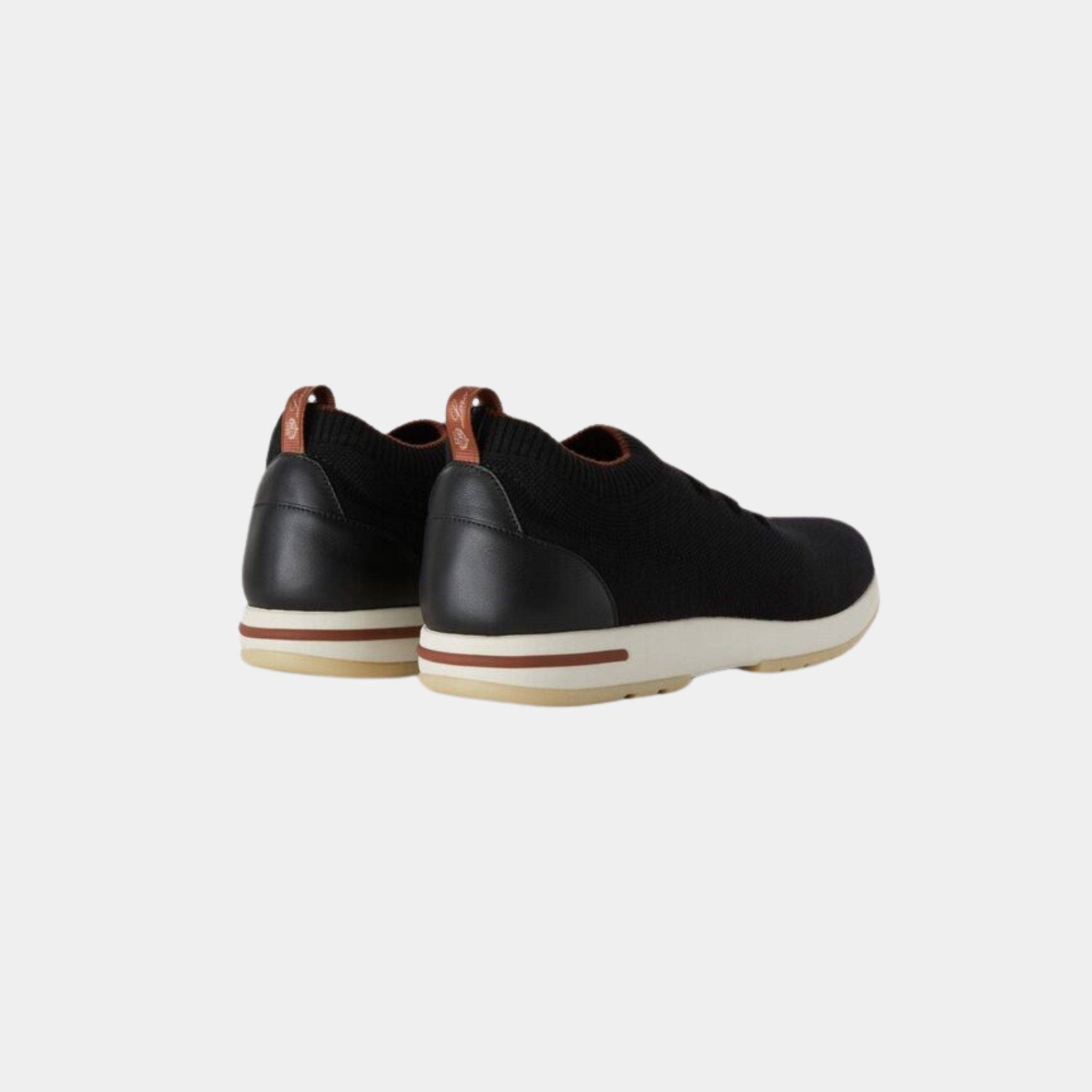Loro Piana 360 Flexy Walk Sneaker Virgin Wool, Black, Back