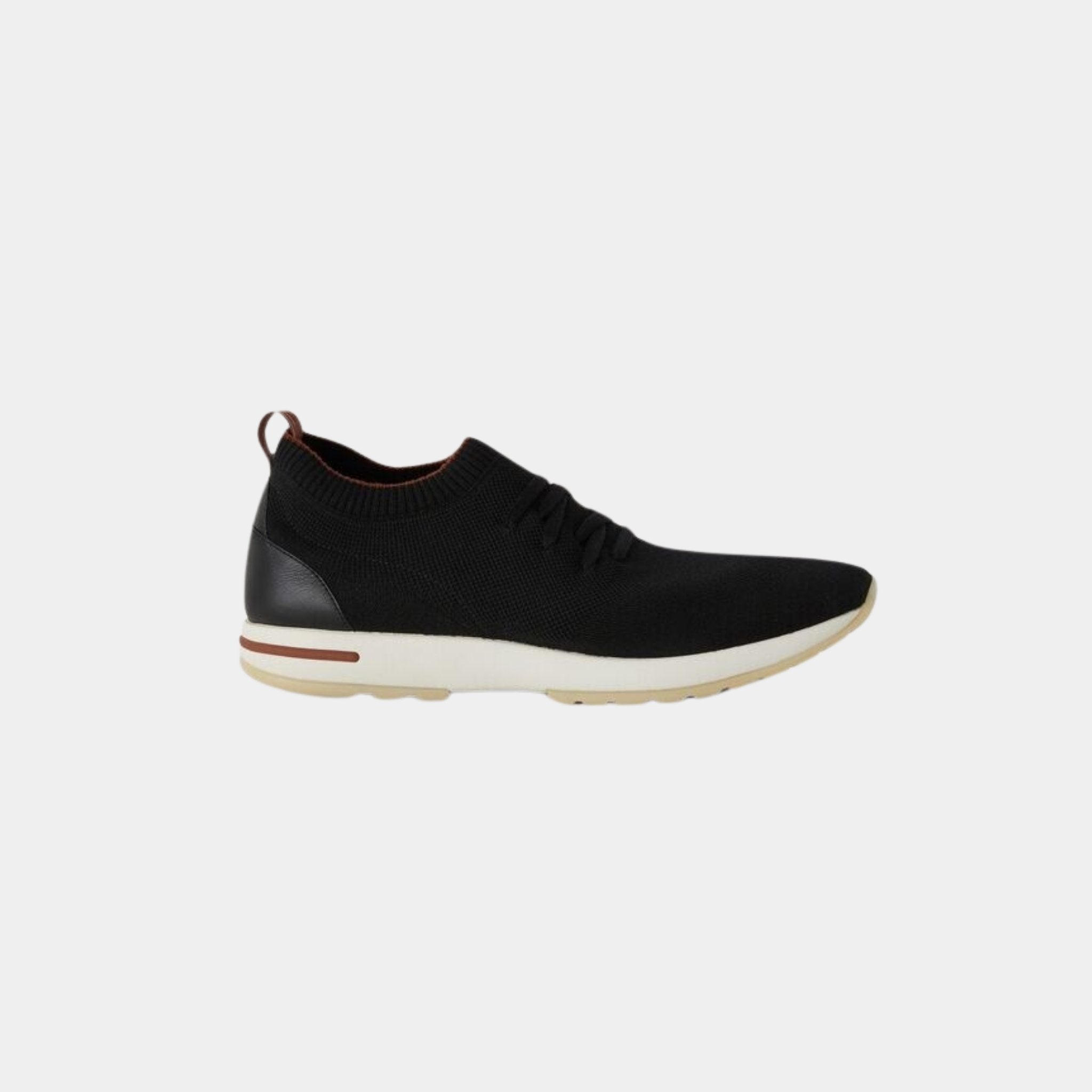Loro Piana 360 Flexy Walk Sneaker Virgin Wool, Black, Side