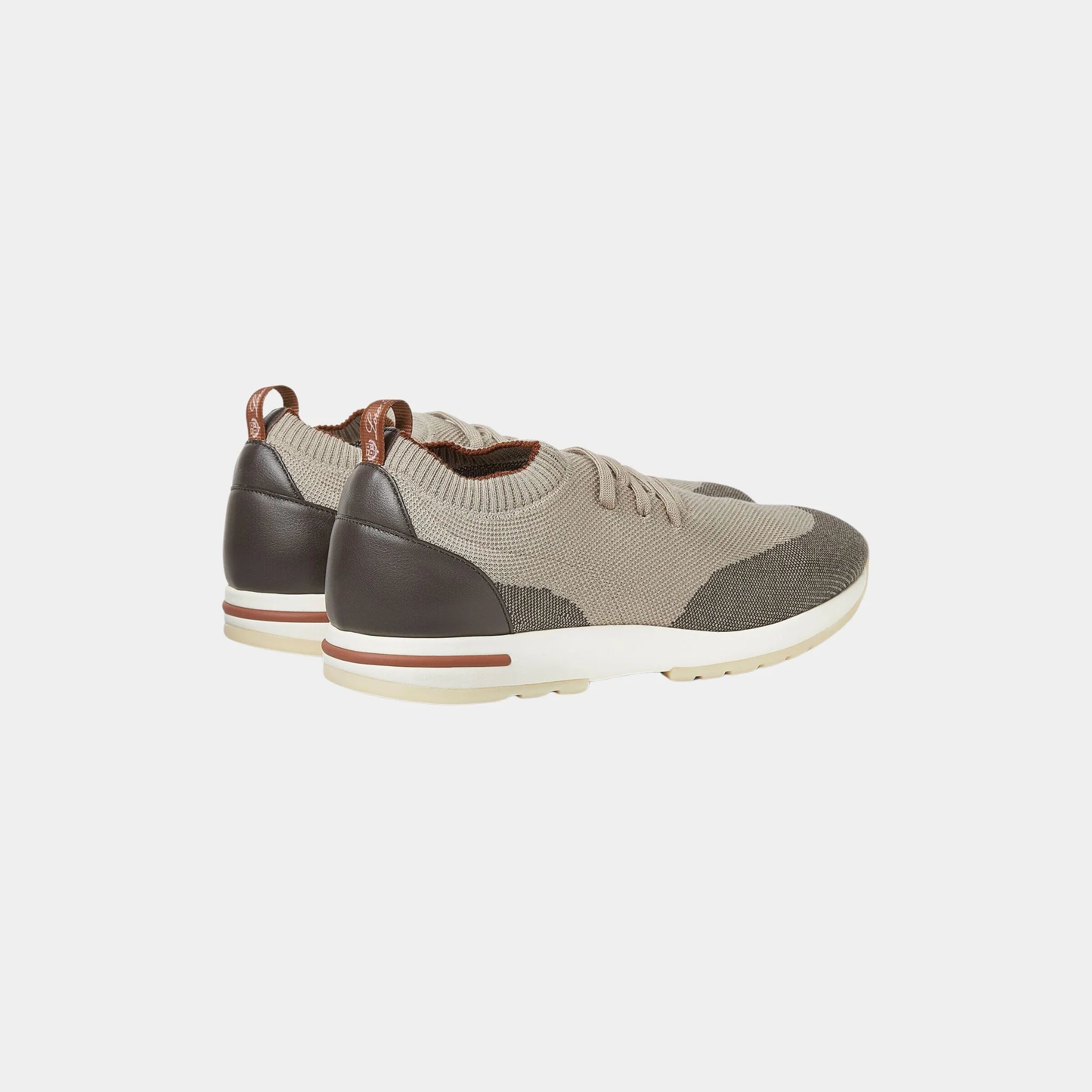 Loro Piana 360 Flexy Walk Sneaker Virgin Wool, Brown Ardesia, Back