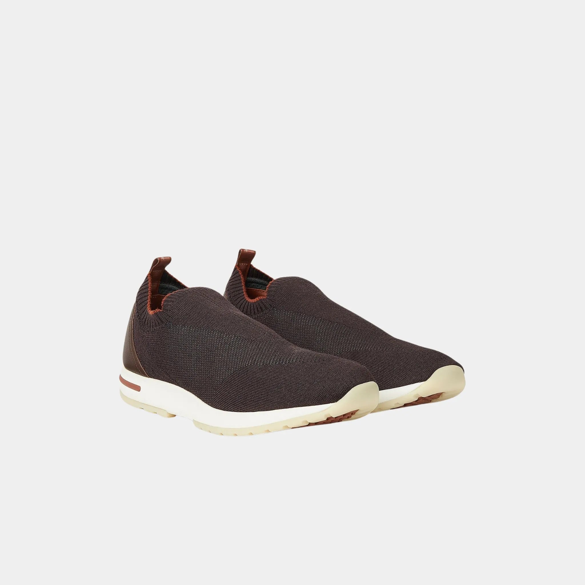 Loro Piana 360 LP Flexy Active Sneaker in Virgin Wool, Crimson Merlot, Front