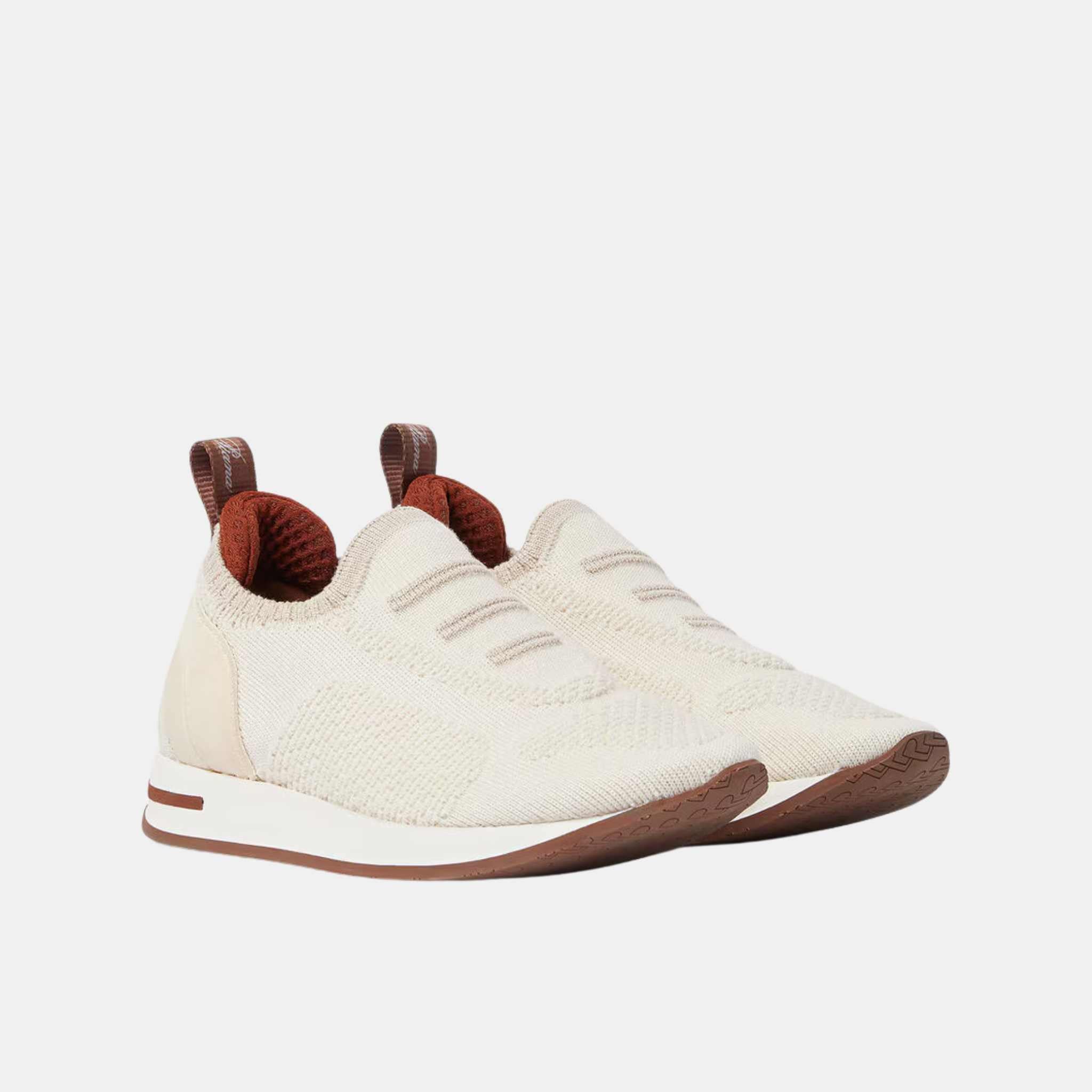 Loro Piana 360 LP Kids Flexy Walk Sneaker Wish Wool, Butter, Front