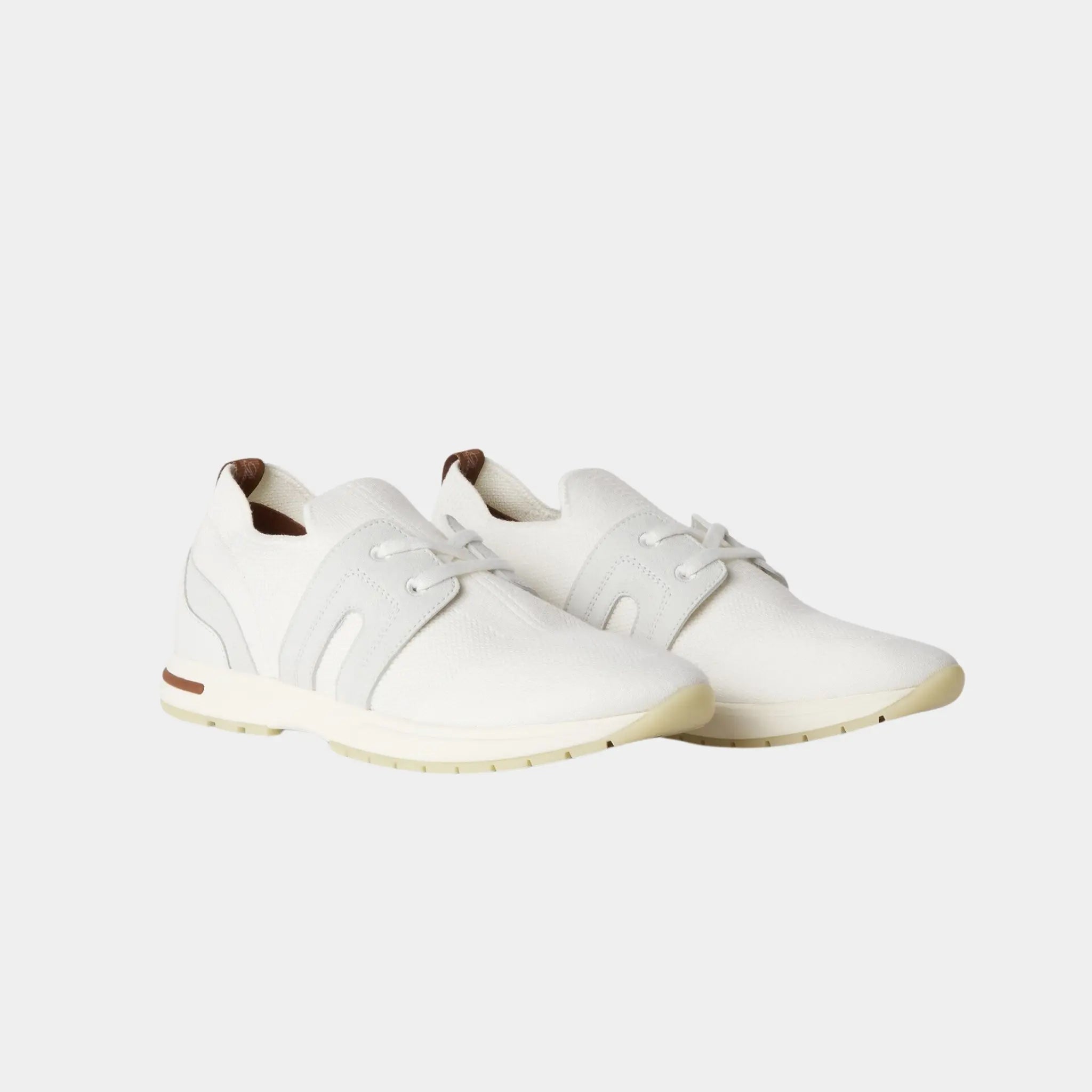 Loro Piana 360 LP Lady Flexy Walk Sneaker in Virgin Wool, White, Front