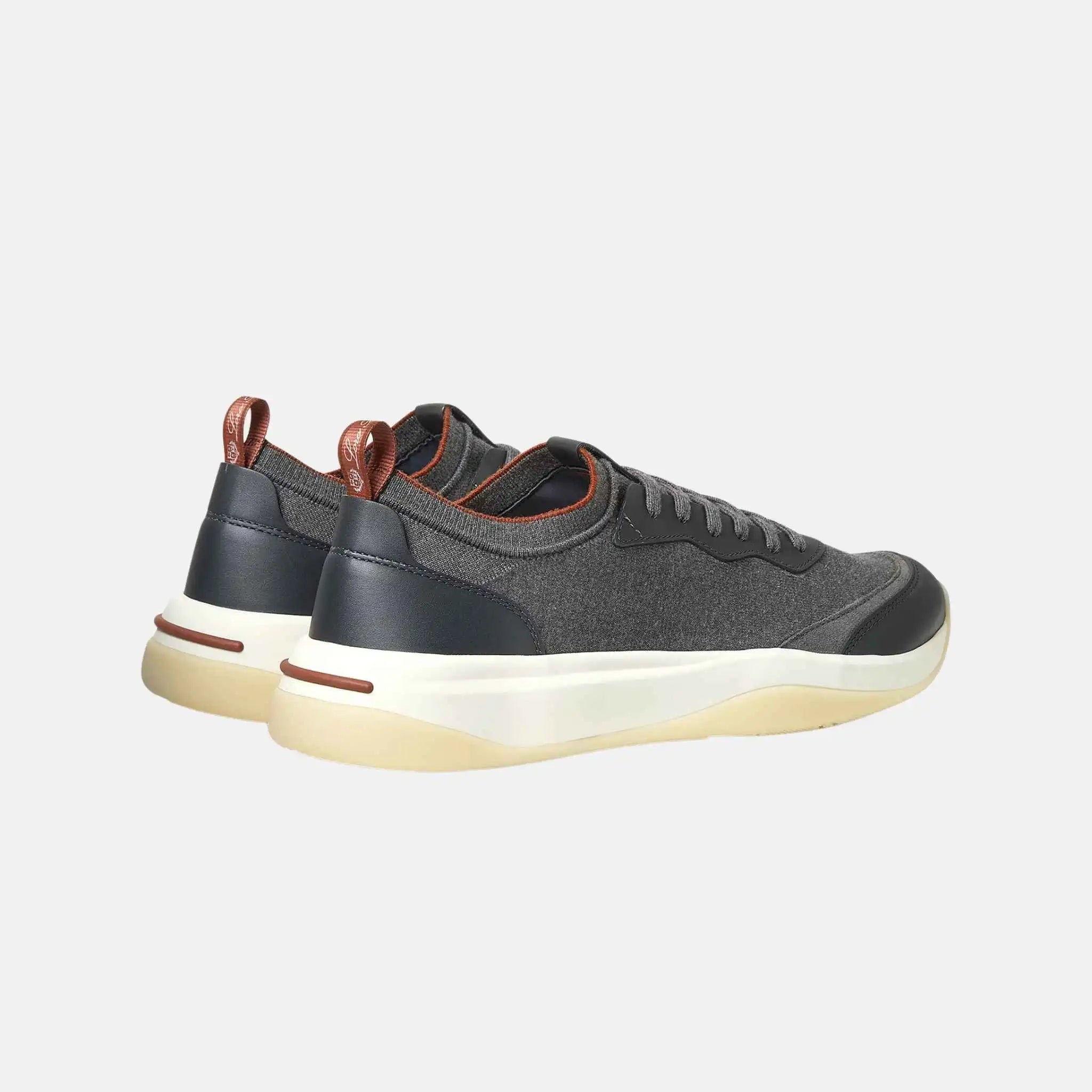 Loro Piana 410 LP Walk The Gift Of Kings Sneaker, Gray Melange, Back