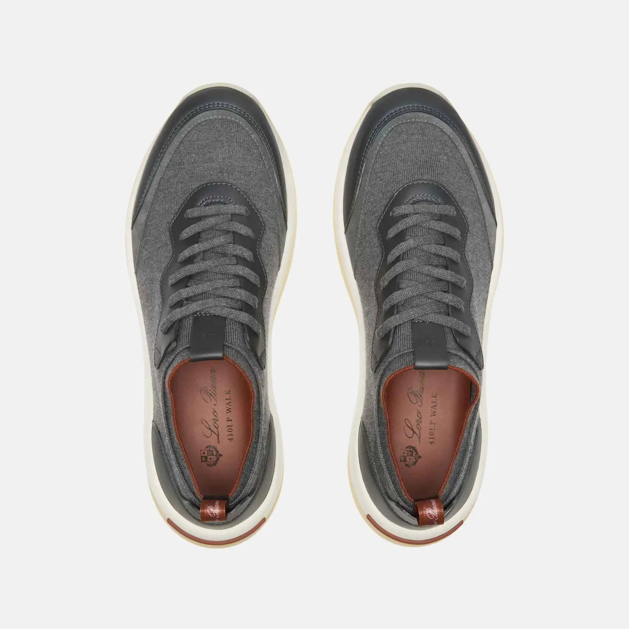 Loro Piana 410 LP Walk The Gift Of Kings Sneaker, Gray Melange, Top