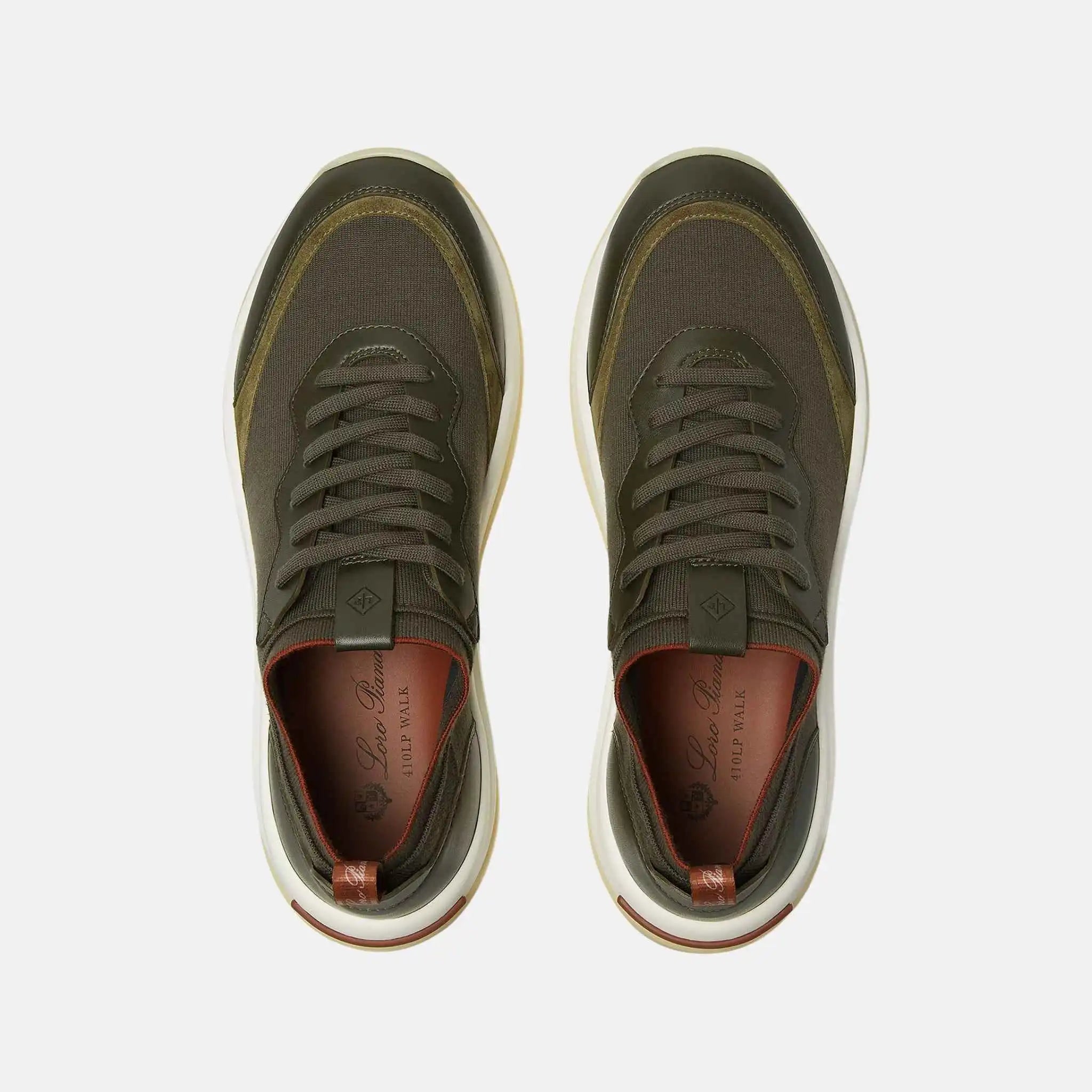 Loro Piana 410 LP Walk The Gift Of Kings Sneaker, Reed Green, Top