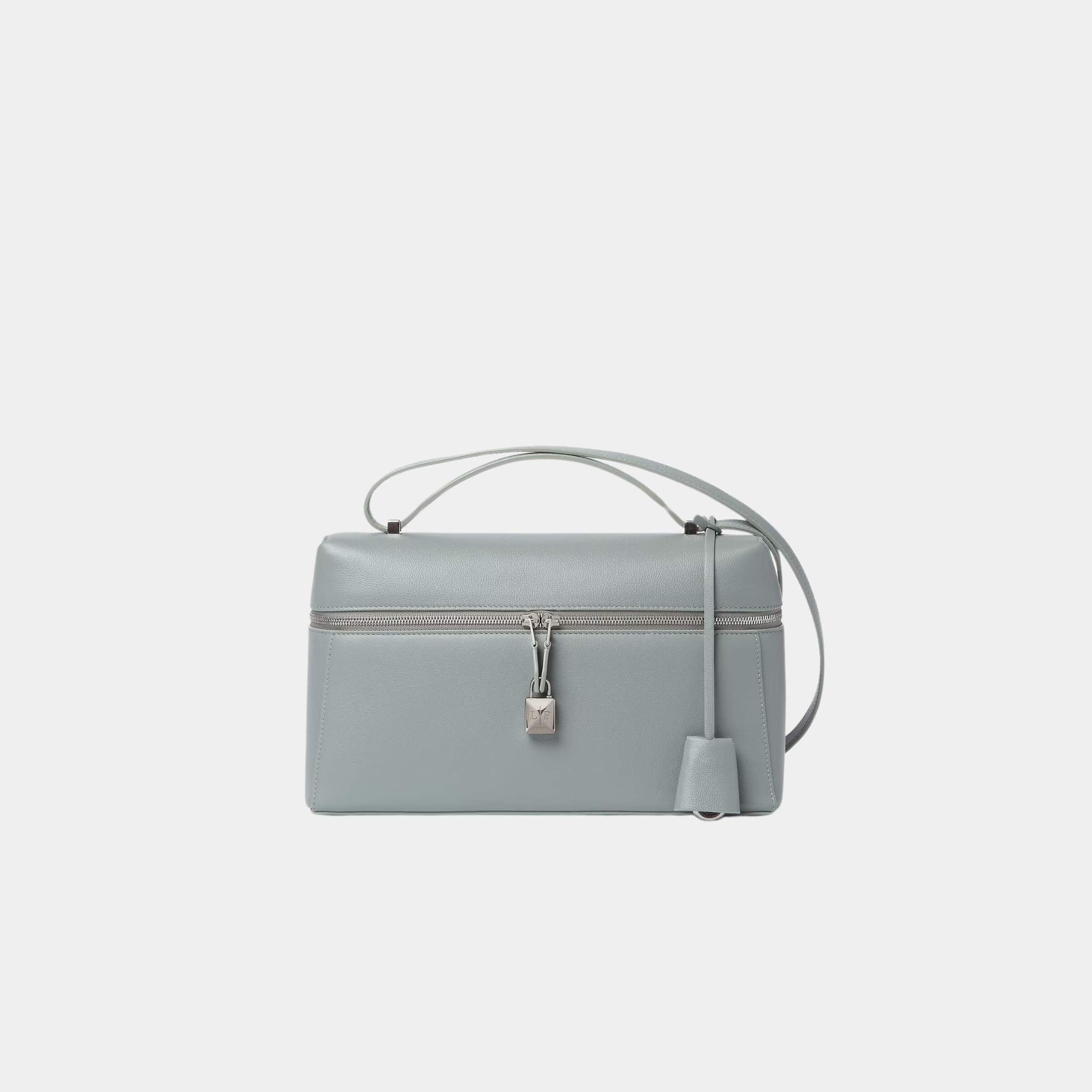 Loro Piana Extra Bag L27 In Calfskin, Eucalyptus, Front