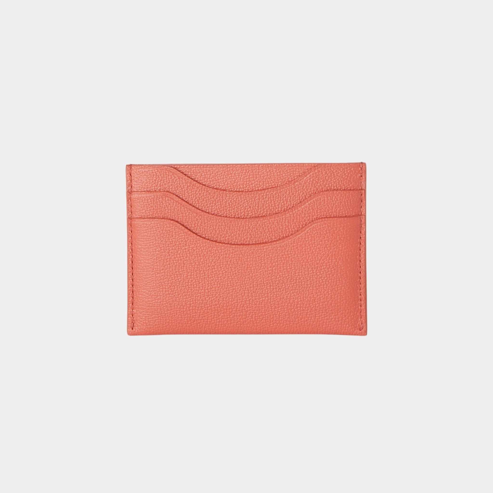Loro Piana Extra Cardholder Calfskin, Coral Fiction, Back