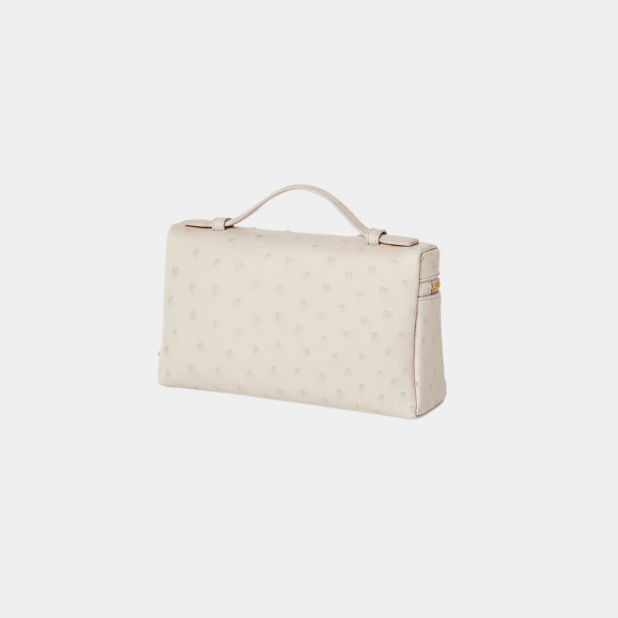 Loro Piana Extra Pocket L19 In Ostrich Leather, Light Travertine, Back