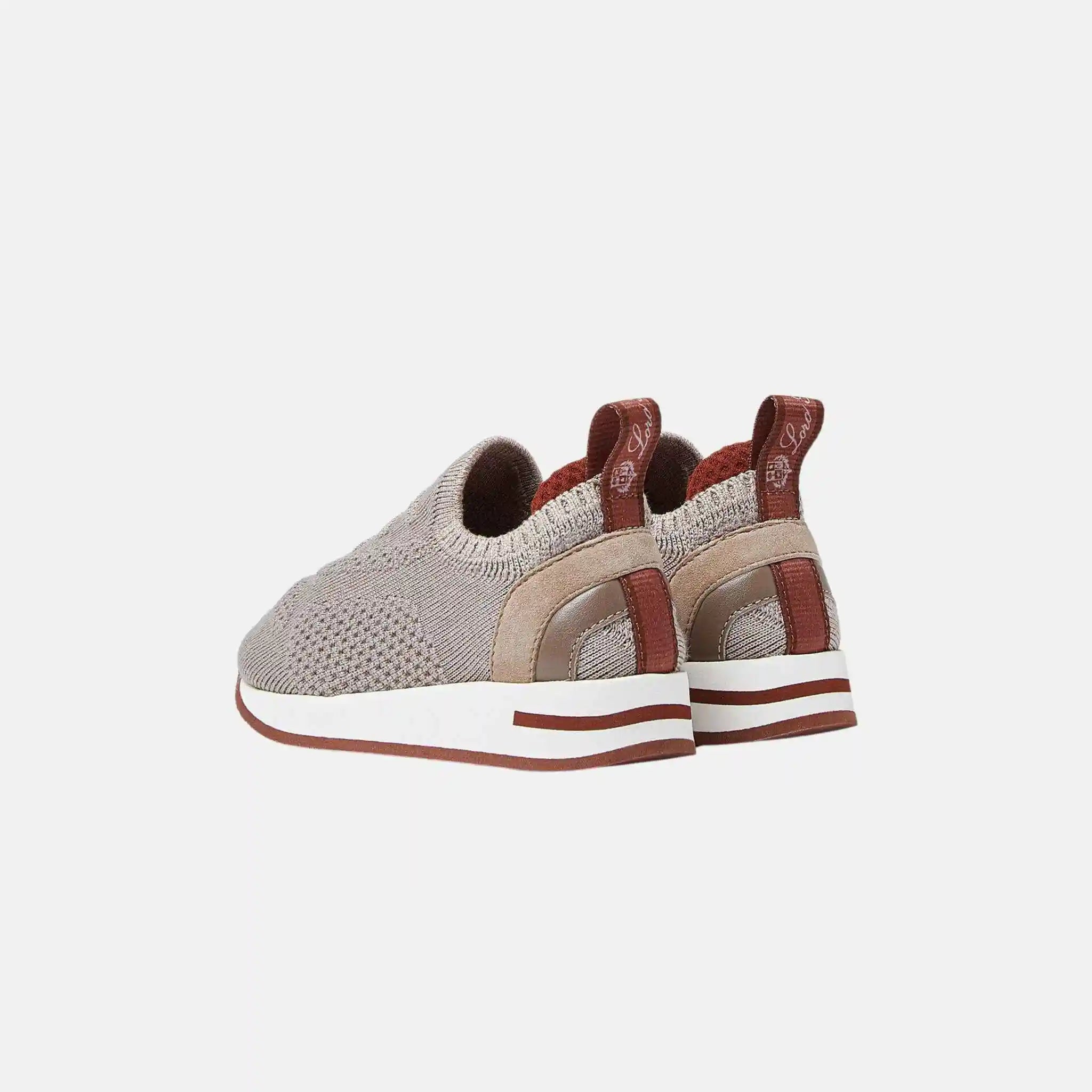 Loro Piana Kids 360 Slip On Sneaker in Wish Wool, Back