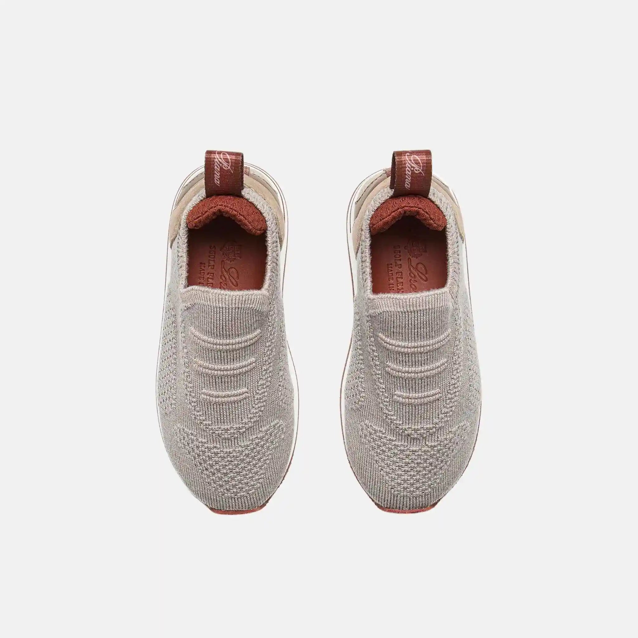 Loro Piana Kids 360 Slip On Sneaker in Wish Wool, Top