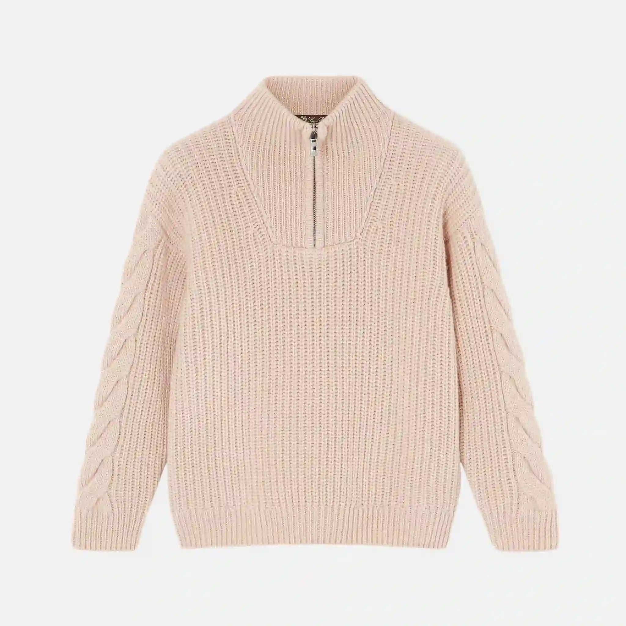 Loro Piana Kids Honey Sweater in Cashmere, Burlywood, Front