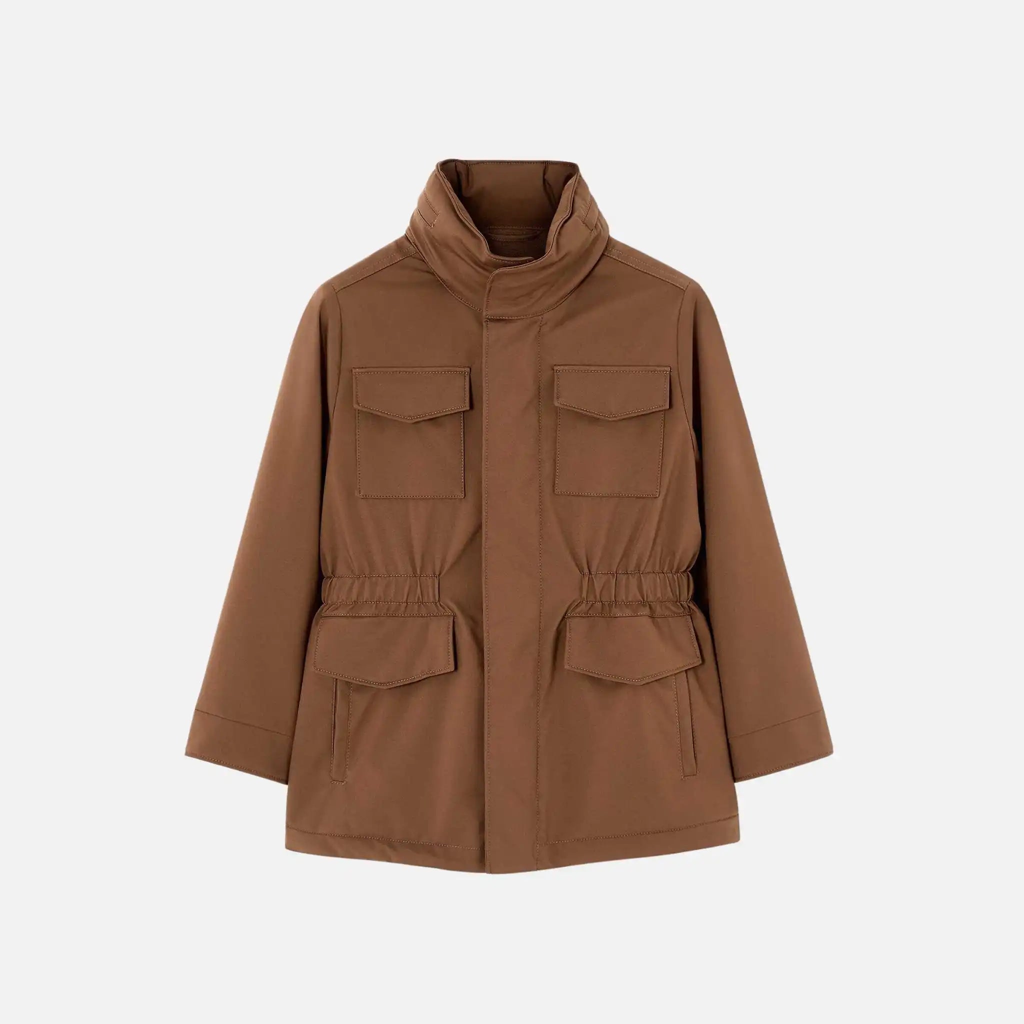 Loro Piana Kids Traveler Jacket Windmate Storm System, Chestnut, Front