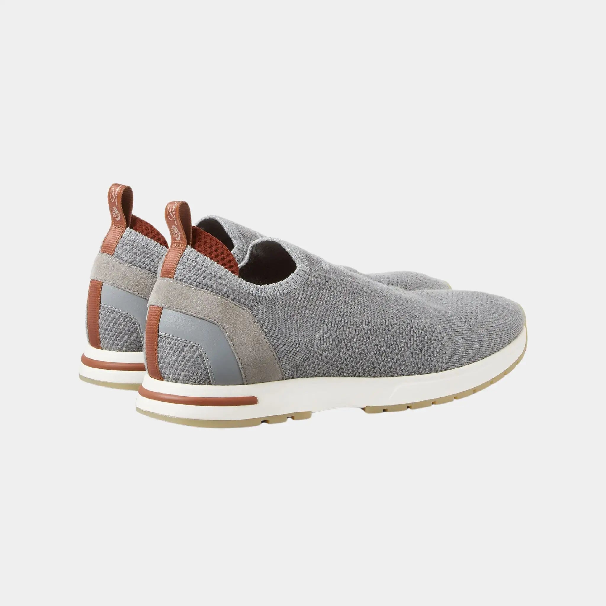 Loro Piana 360 LP Flexy Walk Sneakers With Kummel Colored Eyelets, Dove, Back