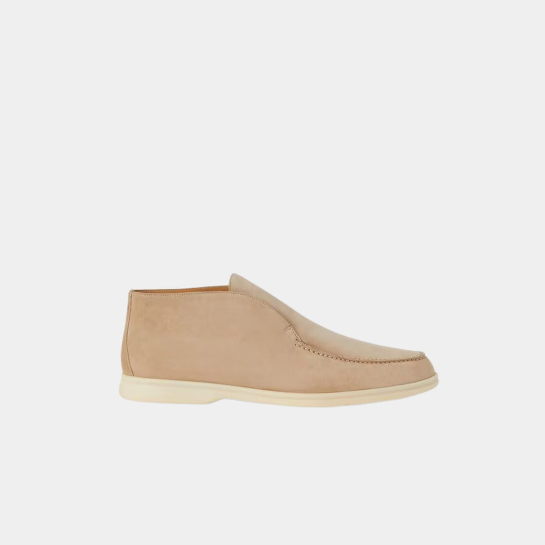 Loro Piana Open Walk Ankle Boots, Sandstone, Side