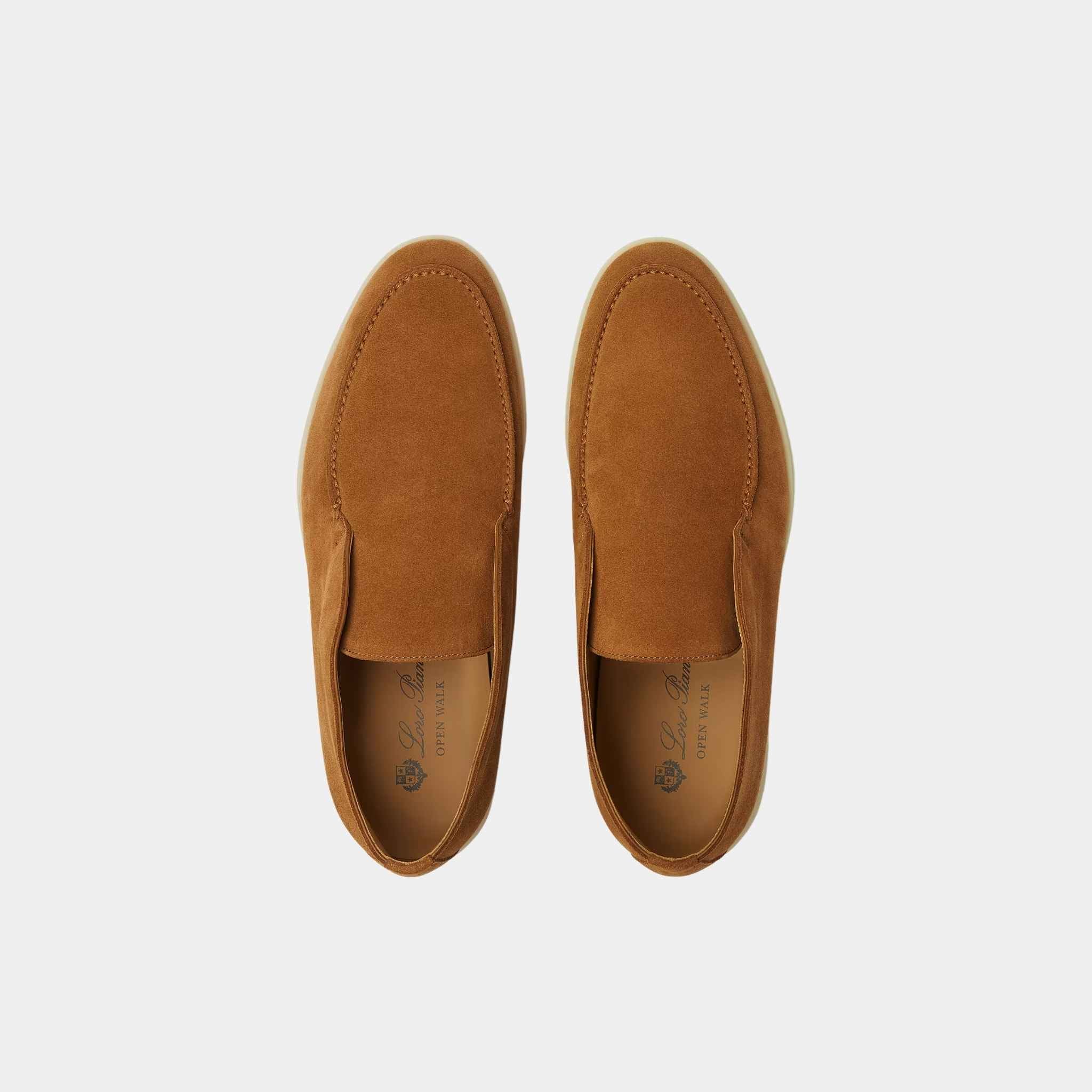 Loro Piana Open Walk Ankle Boots Suede, Cocoa, Top