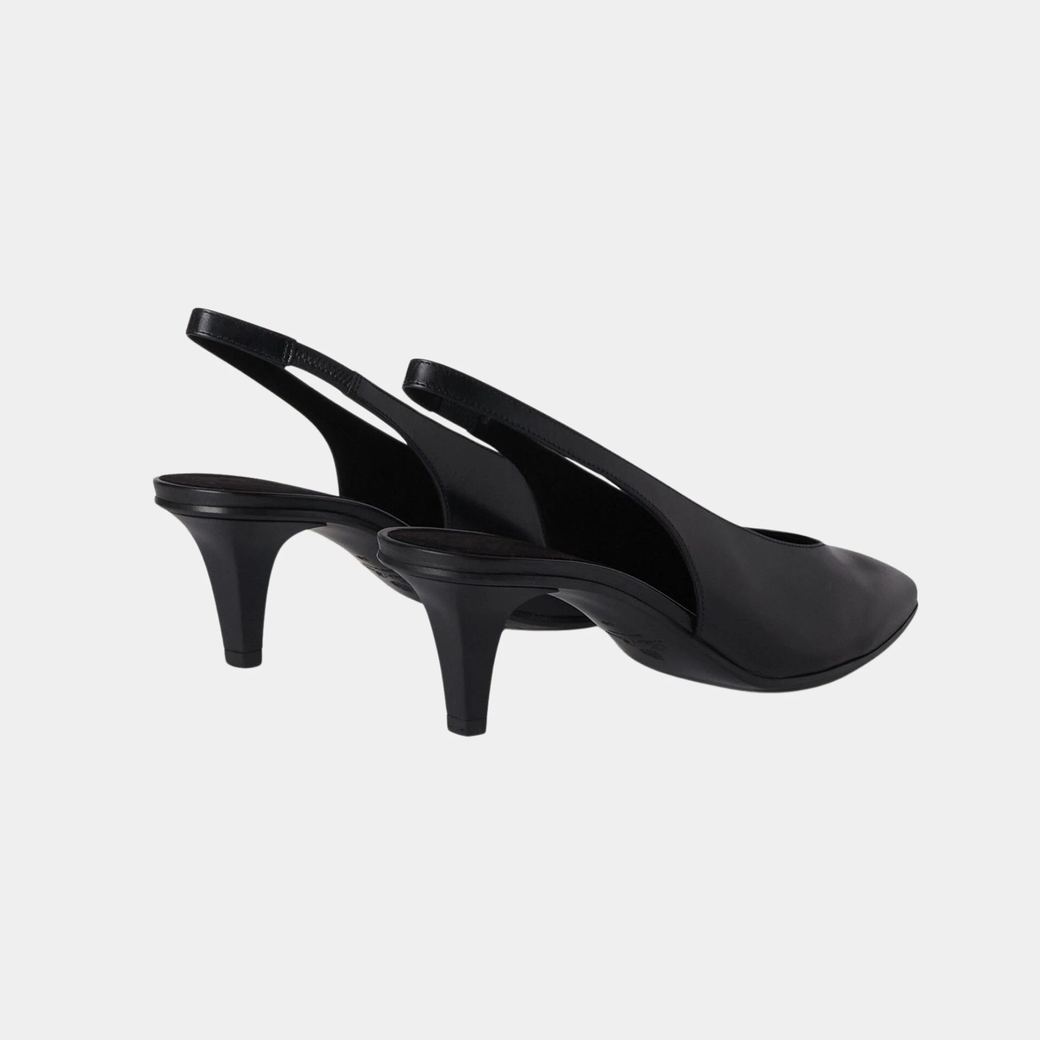 Loro Piana Rebecca Slingback in Calfskin, Black, Back