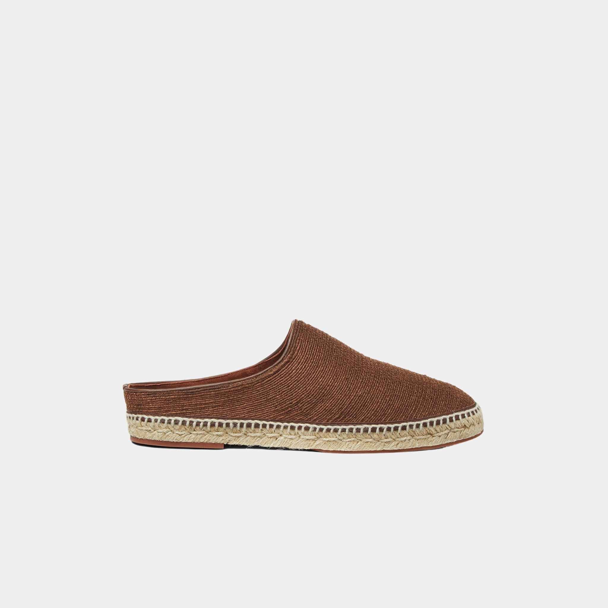 Loro Piana Sea Sabot Walk Espadrille With Rope Sole, Marron, Side