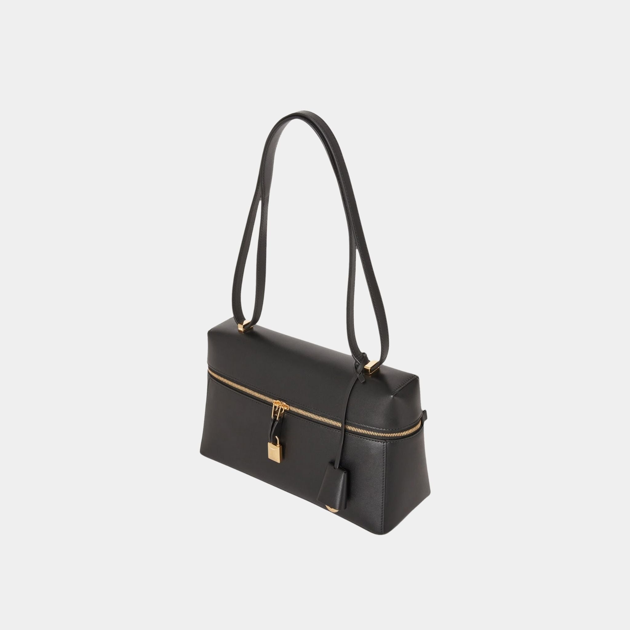 Loro Piana Extra Bag L27 In Smooth Calfskin, Black, Side