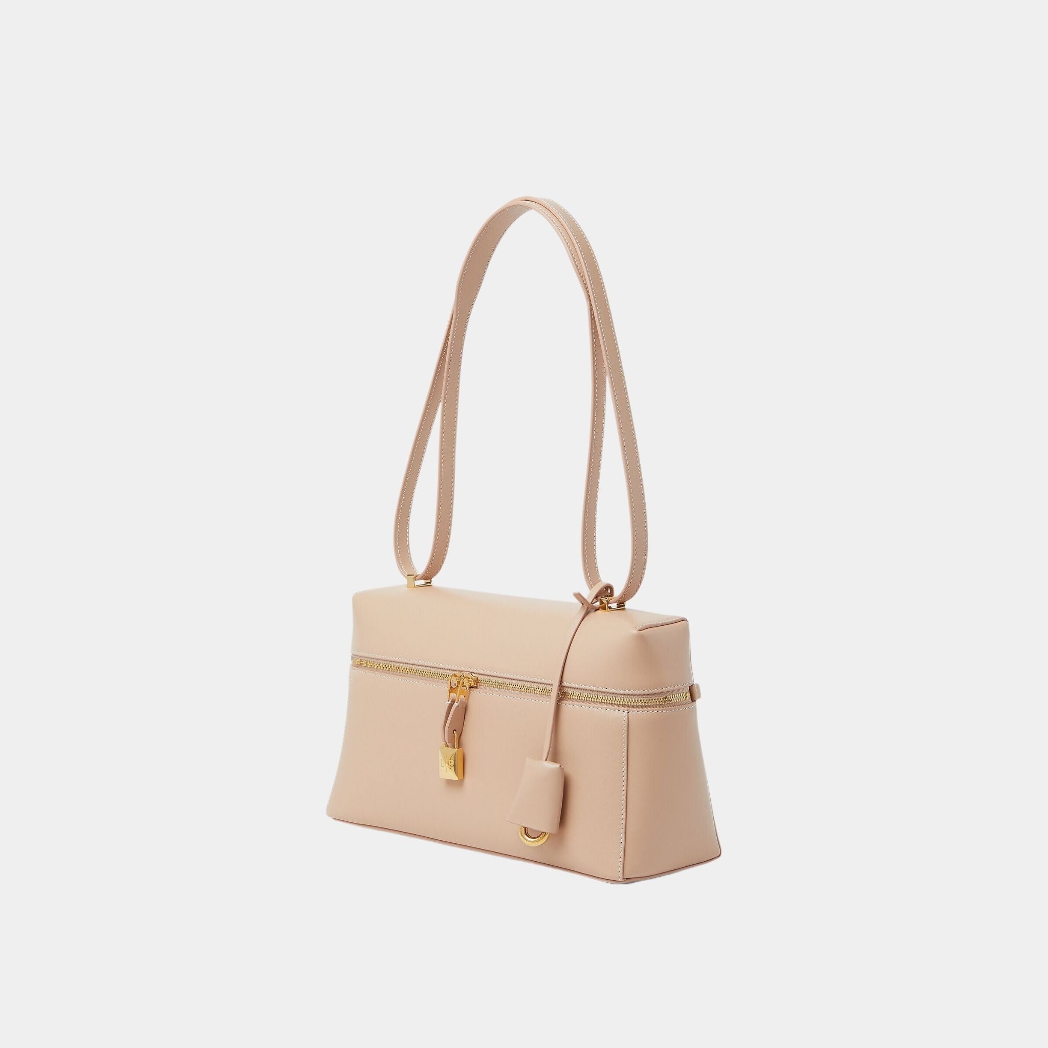 Loro Piana Extra Bag L27 In Smooth Calfskin, Feather Pink, Side