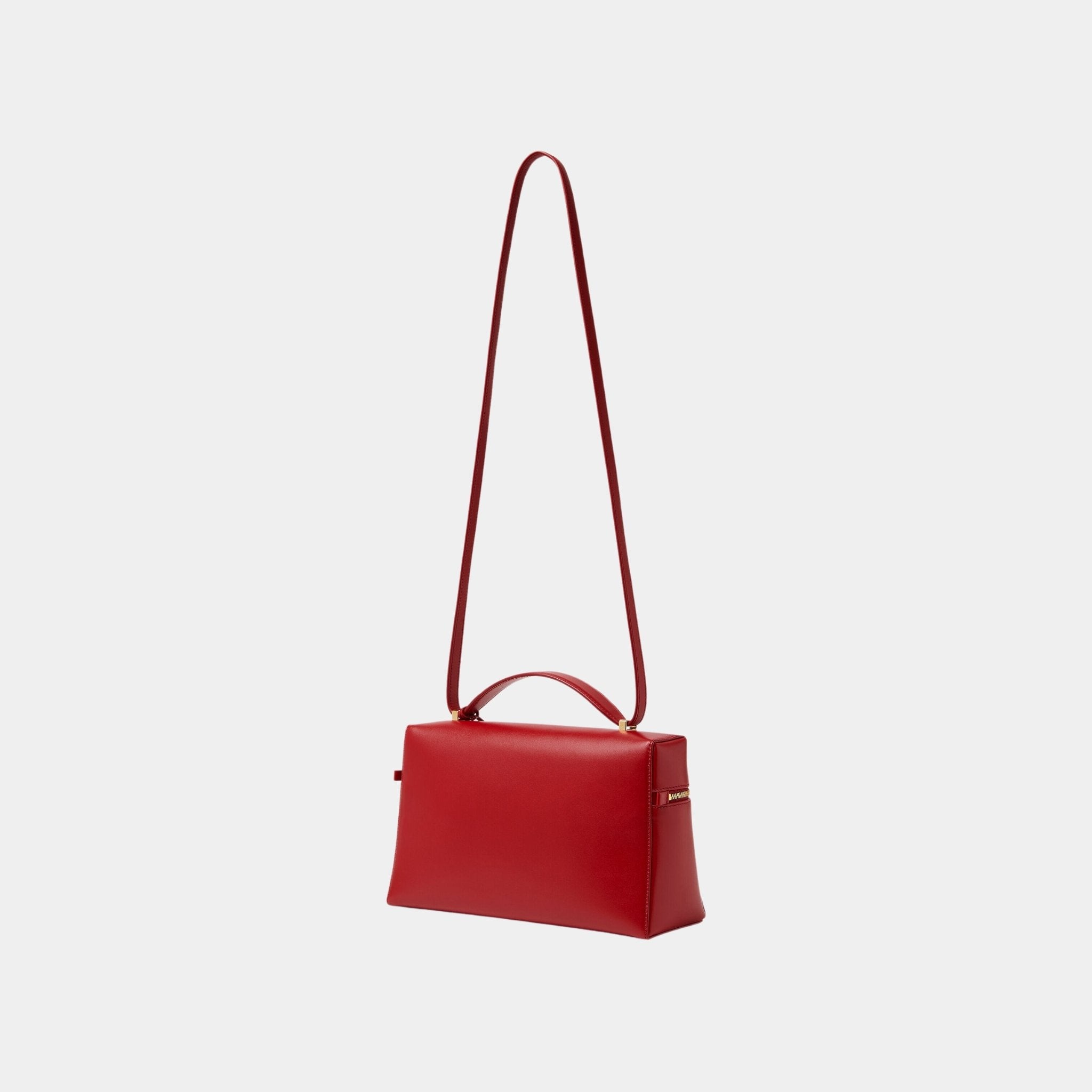 Loro Piana Extra Bag L27 In Smooth Calfskin, Frozen Redcurrant, Back