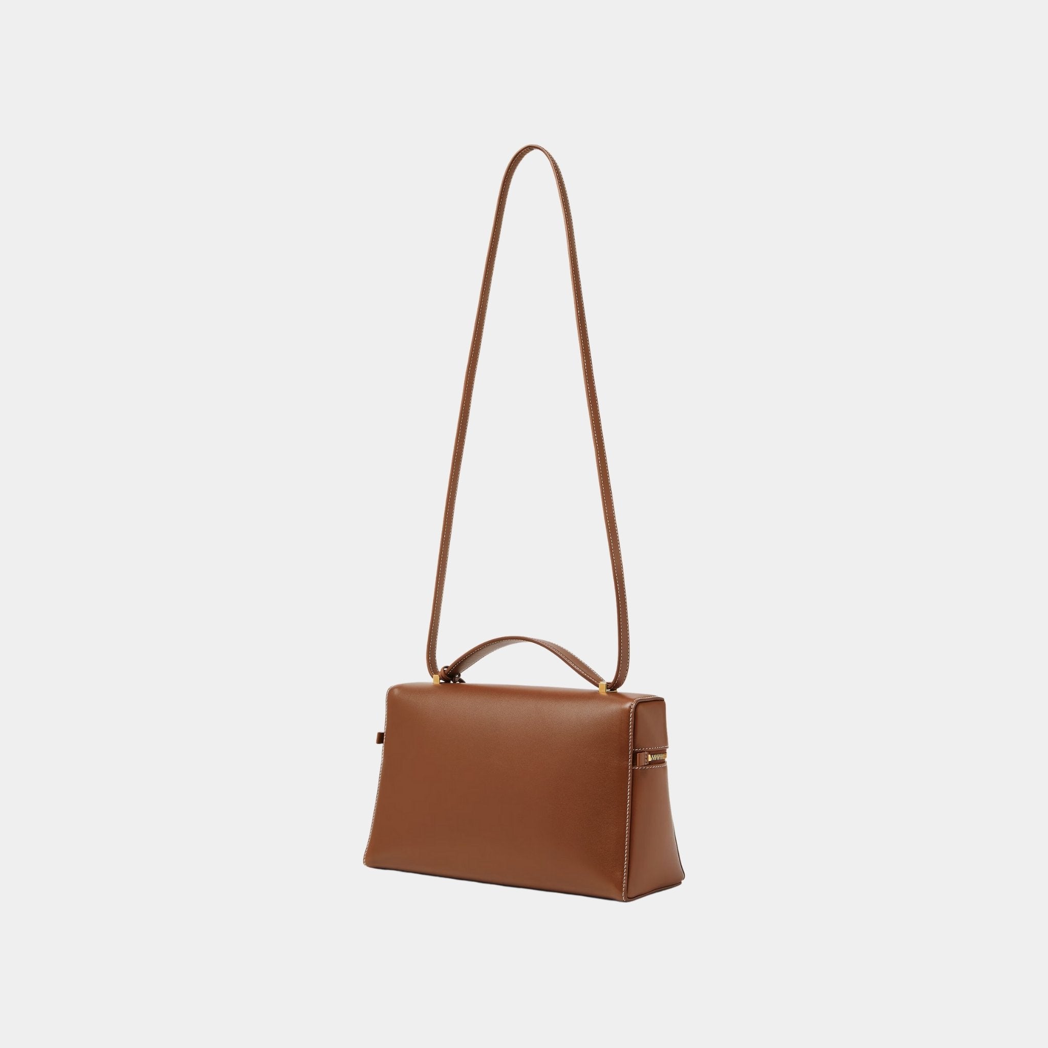 Loro Piana Extra Bag L27 Smooth Calfskin, Mole, Back
