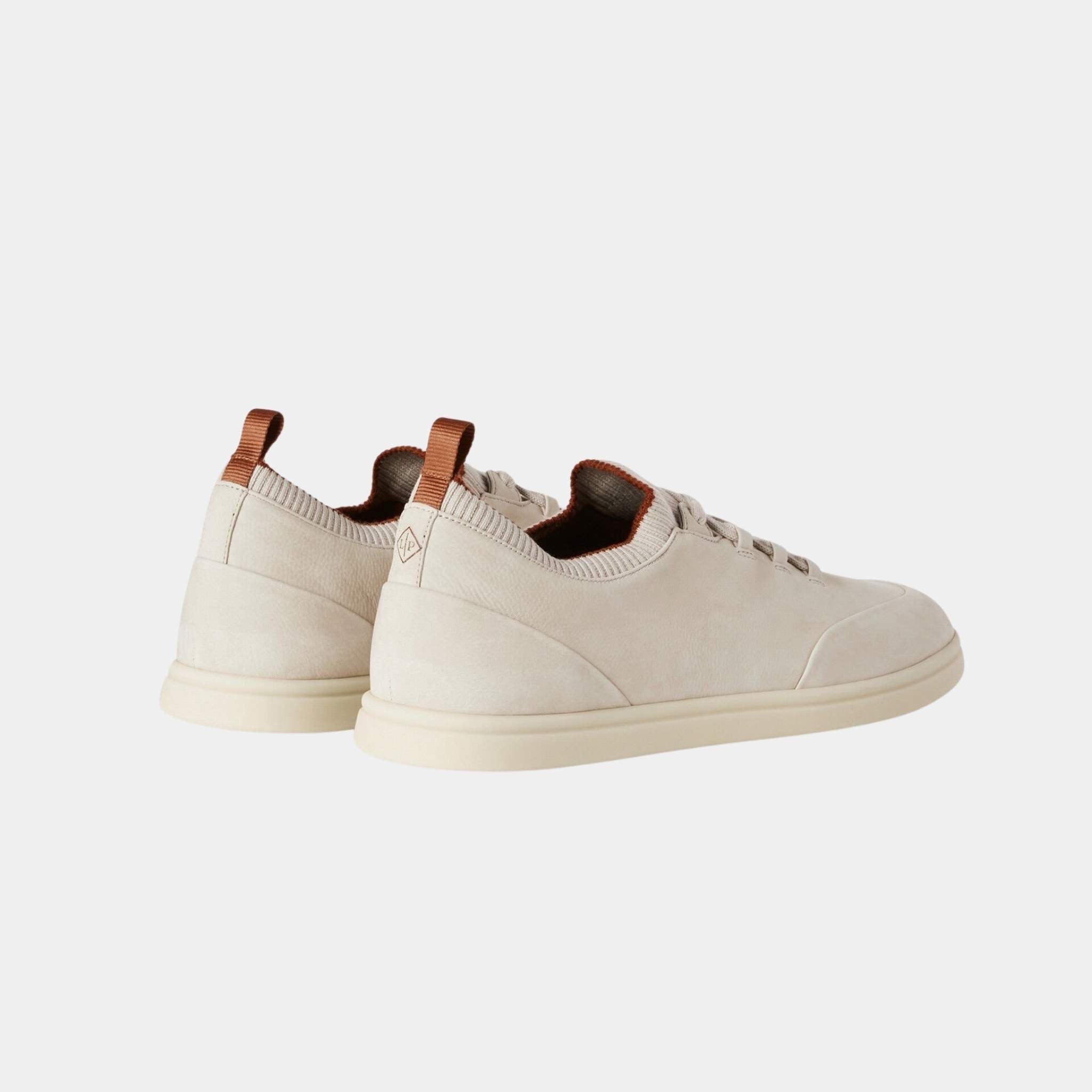 Loro Piana Soho Walk Calfskin Sneakers, Almond, Back