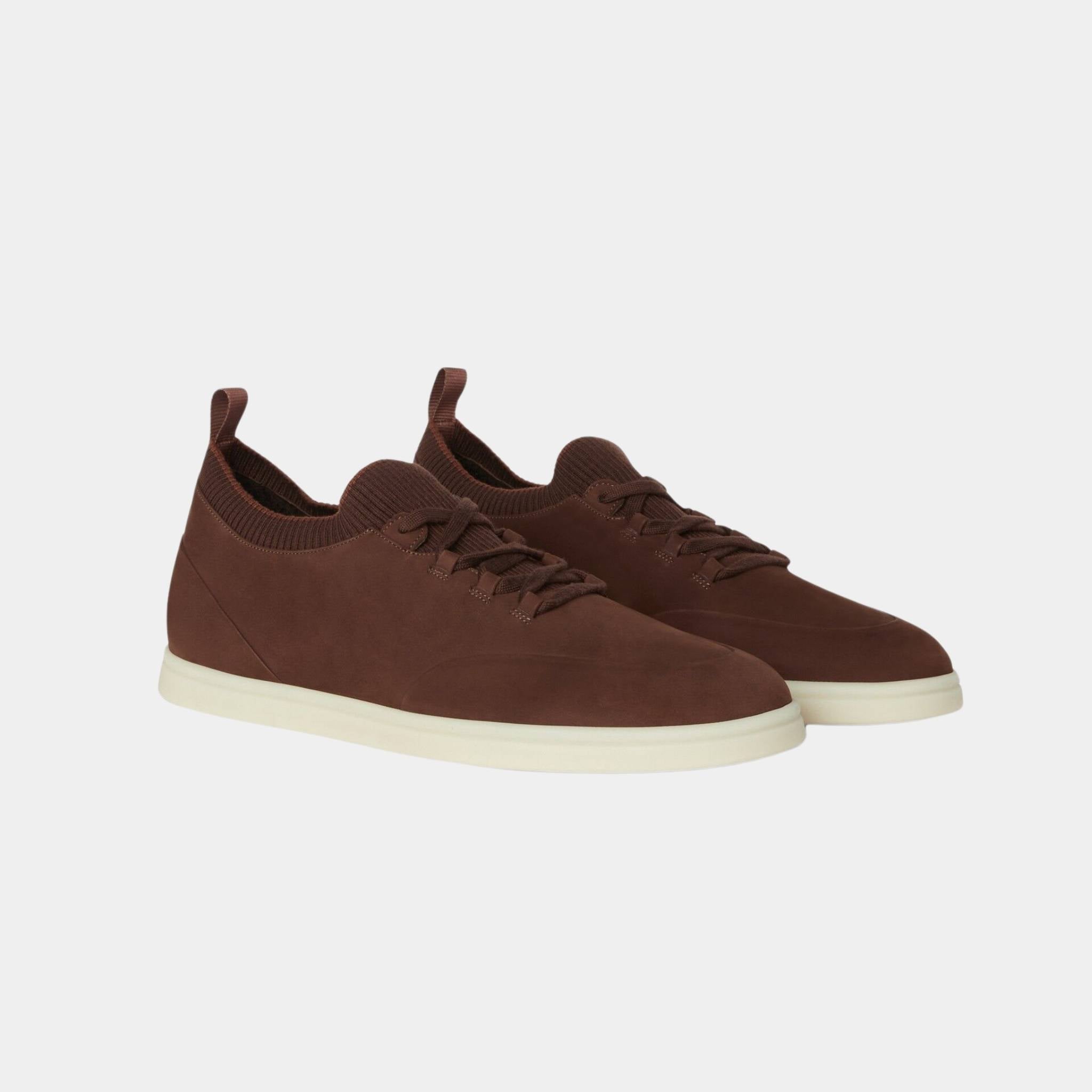 Loro Piana Soho Walk Sneakers Calfskin, Cotto, Front
