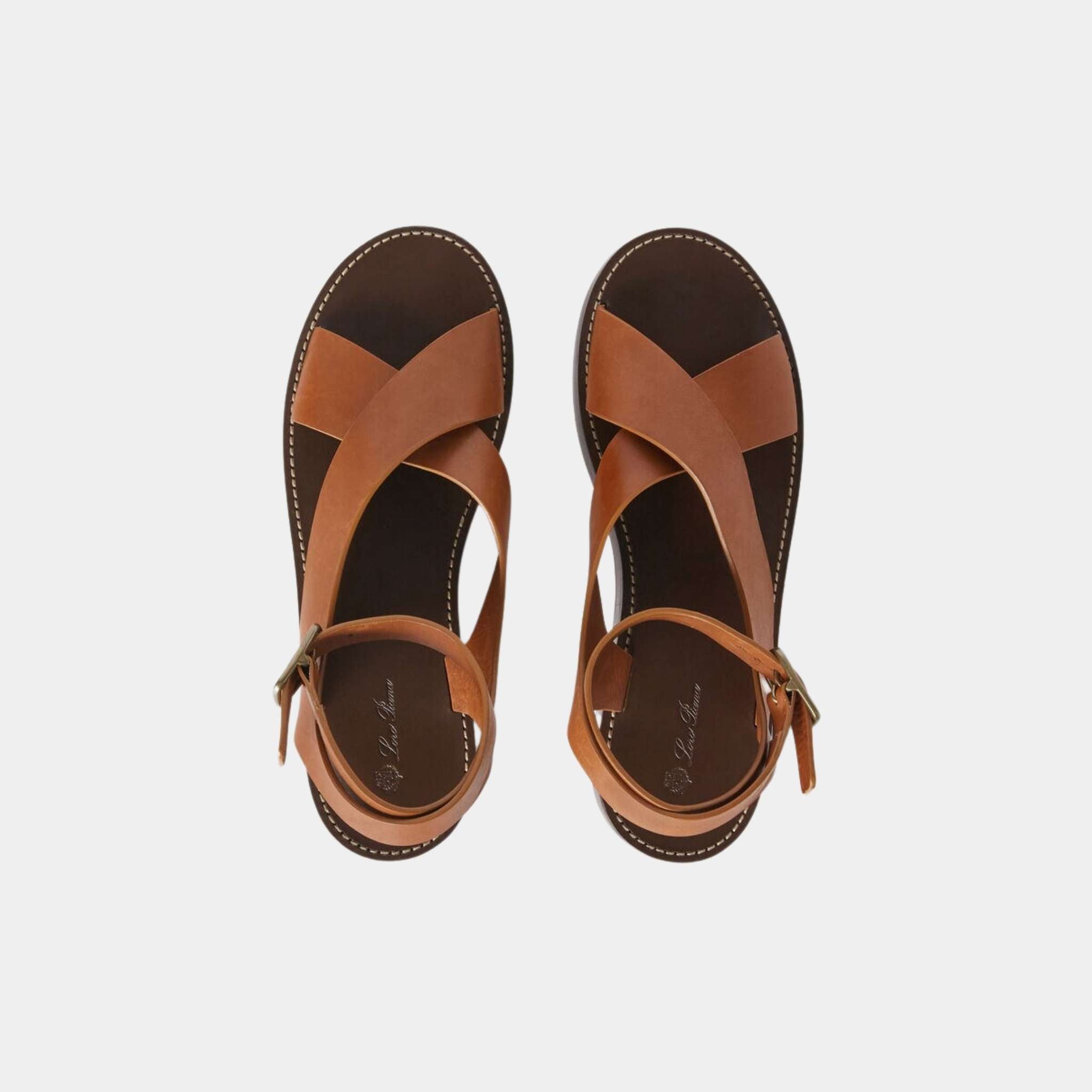 Loro Piana Sumie Sandal, Tanned Gold, Top