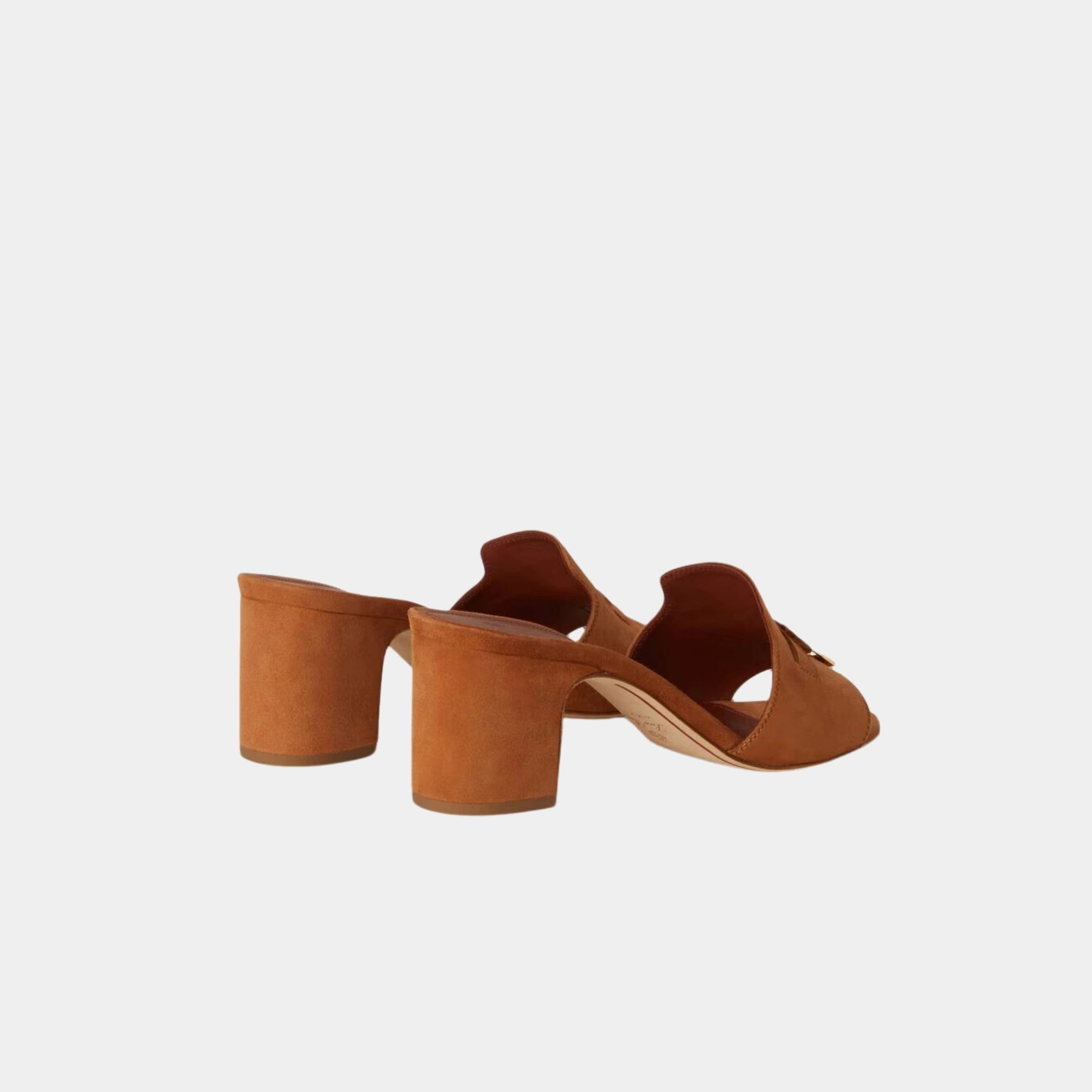 Loro Piana Summer Charms Heeled Sandal, Wot, Side